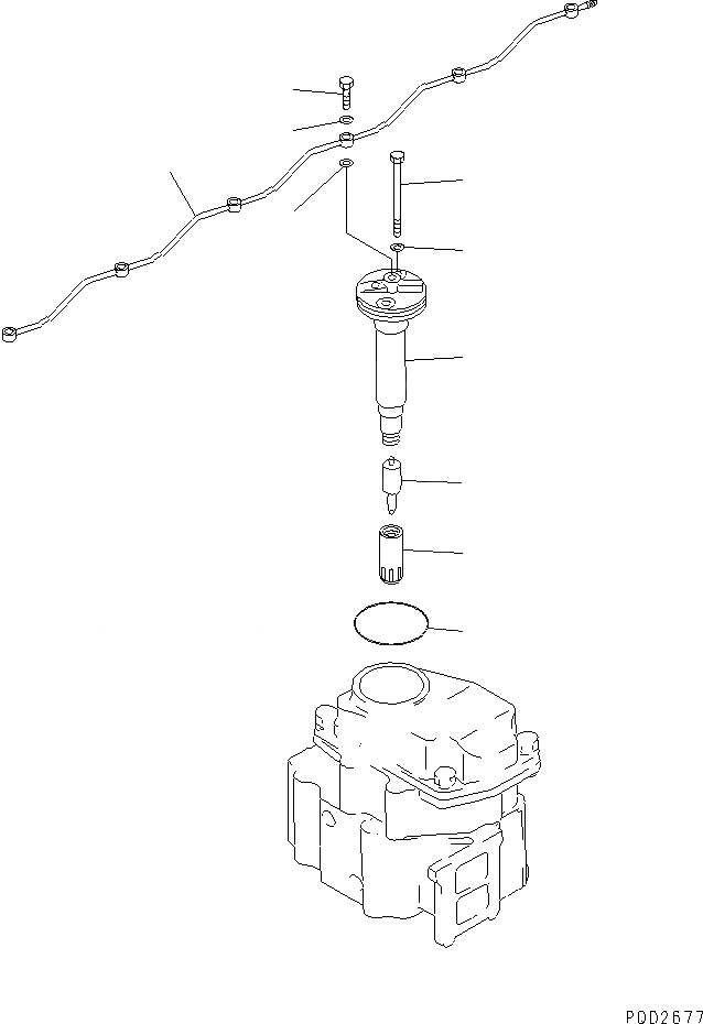Схема запчастей Komatsu 6D125-1AB-EW - ФОРСУНКА(№799-) ДВИГАТЕЛЬ