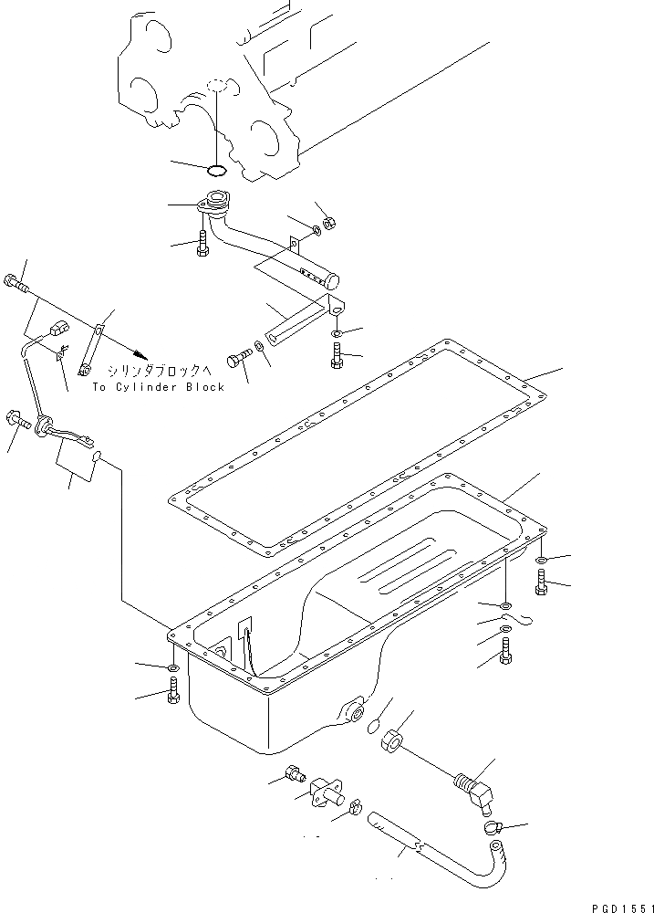 Схема запчастей Komatsu 6D125E-2J-S5 - МАСЛЯНЫЙ ПОДДОН И ВСАСЫВАЮЩИЙ ПАТРУБОК(№8-) ДВИГАТЕЛЬ