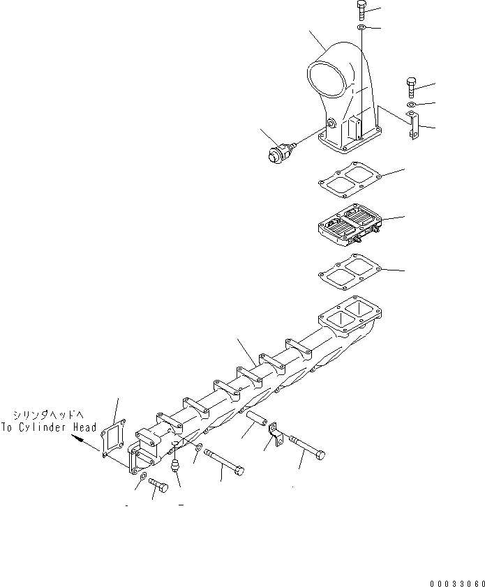Схема запчастей Komatsu 6D125E-2A-5 - ТРУБОПРОВОД ВПУСКА ВОЗДУХА (ЗАПЫЛЕНН СПЕЦ-Я.)(№98-) ДВИГАТЕЛЬ