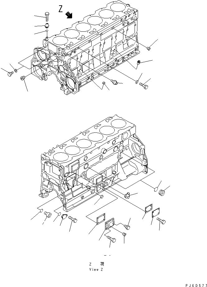 Схема запчастей Komatsu 6D125E-2A-5 - ЗАГЛУШКА БЛОКА ЦИЛИНДРОВ И ЗАГЛУШКА (СПЕЦ-Я ДЛЯ БОЛЬШИХ ВЫСОТ.)(№788-) ДВИГАТЕЛЬ