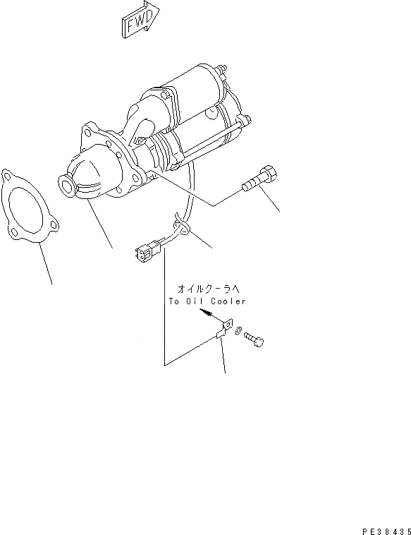 Схема запчастей Komatsu 6D125E-2A-5 - КРЕПЛЕНИЕ СТАРТЕРА (KW)(№8-88) ДВИГАТЕЛЬ