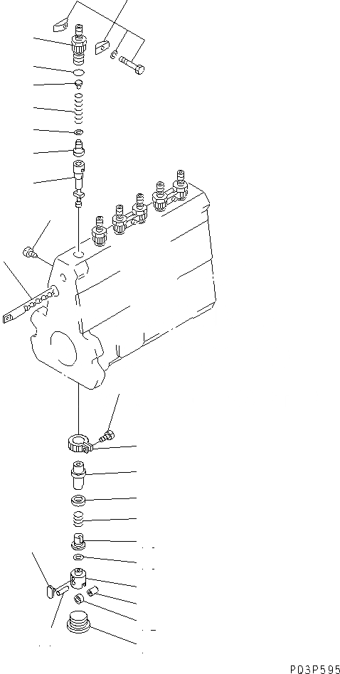 Схема запчастей Komatsu 6D95L-1B - ТОПЛ. НАСОС (НАСОС) (/)(№-788) ТОПЛИВН. СИСТЕМА