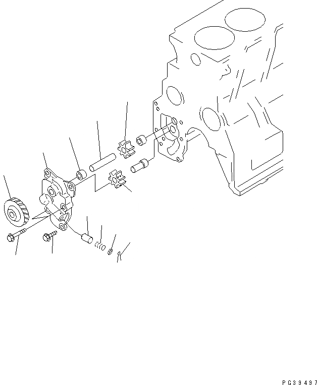 Схема запчастей Komatsu 6D95L-1AC-P - МАСЛ. НАСОС (СПЕЦ-Я ДЛЯ БОЛЬШИХ ВЫСОТ.) ДВИГАТЕЛЬ