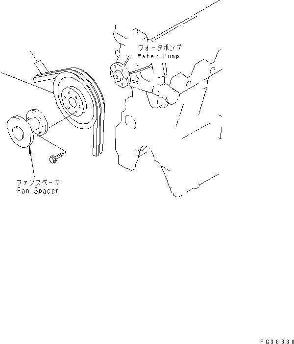 Схема запчастей Komatsu 6D95L-1AF - ШКИВ ВОДЯН. ПОМПЫ (НЕ ЗАКАЛЕНН. ШКИВ)(№7-) ДВИГАТЕЛЬ