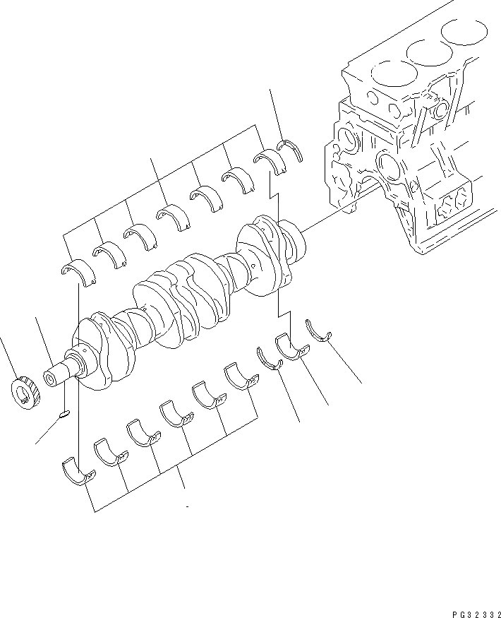 Схема запчастей Komatsu 6D95L-1AC-TC - КОЛЕНВАЛ ДВИГАТЕЛЬ