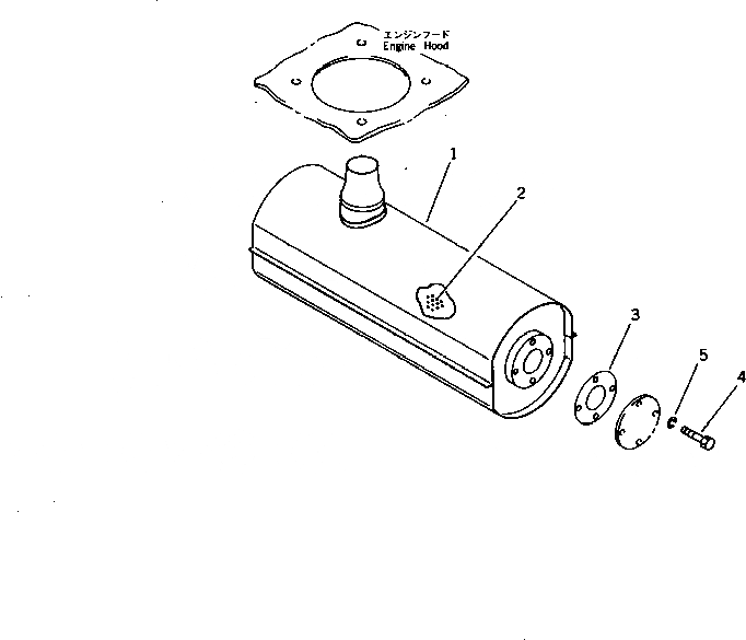 Схема запчастей Komatsu 6D95L-1L - ГЛУШИТЕЛЬ (С CATALYZER) (ТУННЕЛЬН. СПЕЦ-Я.) ГОЛОВКА ЦИЛИНДРОВ