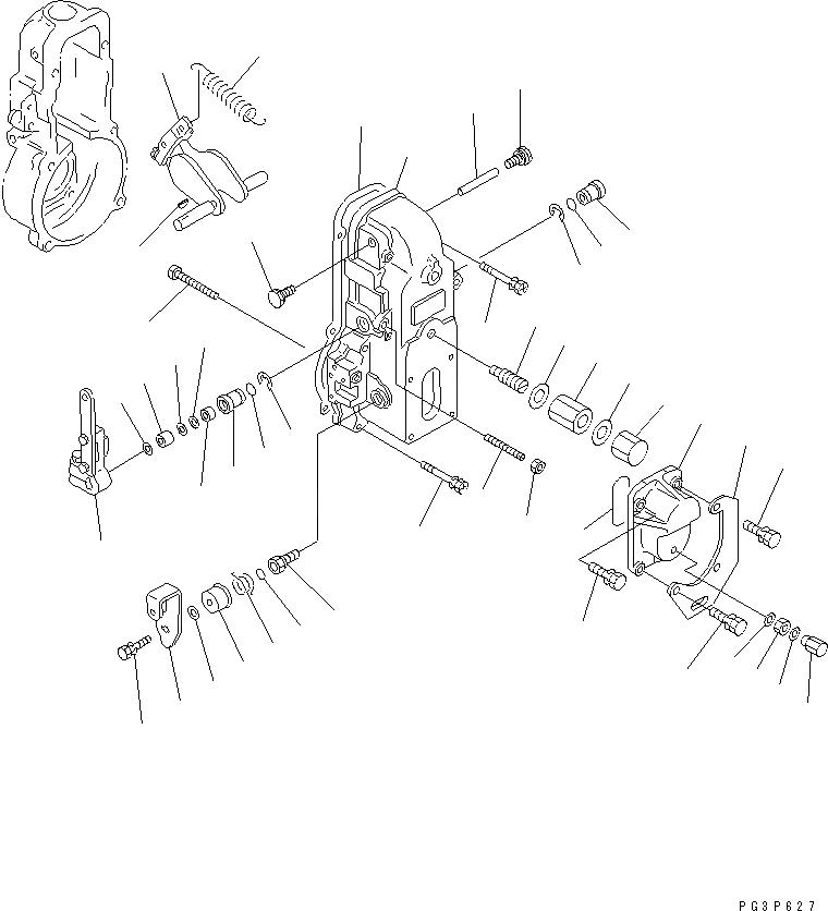 Схема запчастей Komatsu 6D95L-1AD - ТОПЛ. НАСОС (РЕГУЛЯТОР) (/) (ВНУТР. ЧАСТИ) ДВИГАТЕЛЬ