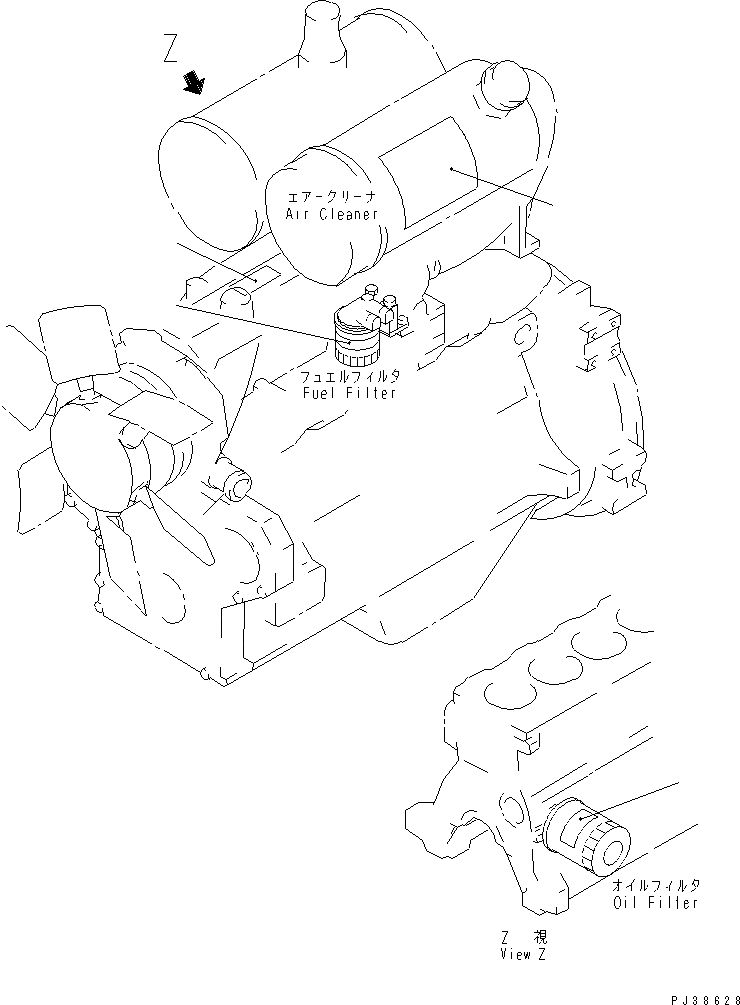 Схема запчастей Komatsu 6D95L-1AD - ТАБЛИЧКИ (АНГЛ.) ДВИГАТЕЛЬ