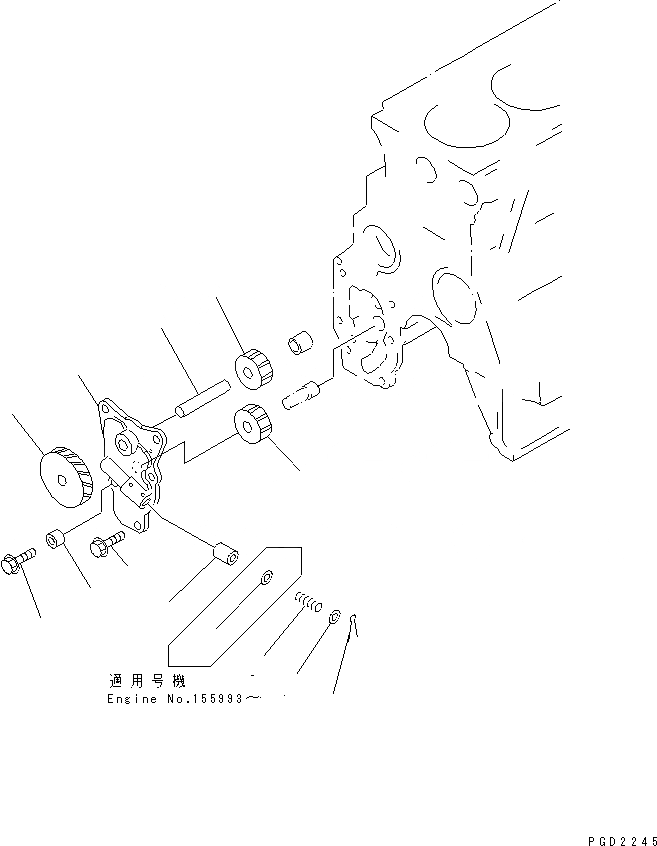 Схема запчастей Komatsu 6D95L-1HH - МАСЛ. НАСОС(№9-) ДВИГАТЕЛЬ
