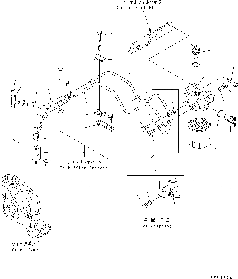 Схема запчастей Komatsu 6D95L-1AF-12 - АНТИКОРРОЗ. ЭЛЕМЕНТ(№7-) ДВИГАТЕЛЬ