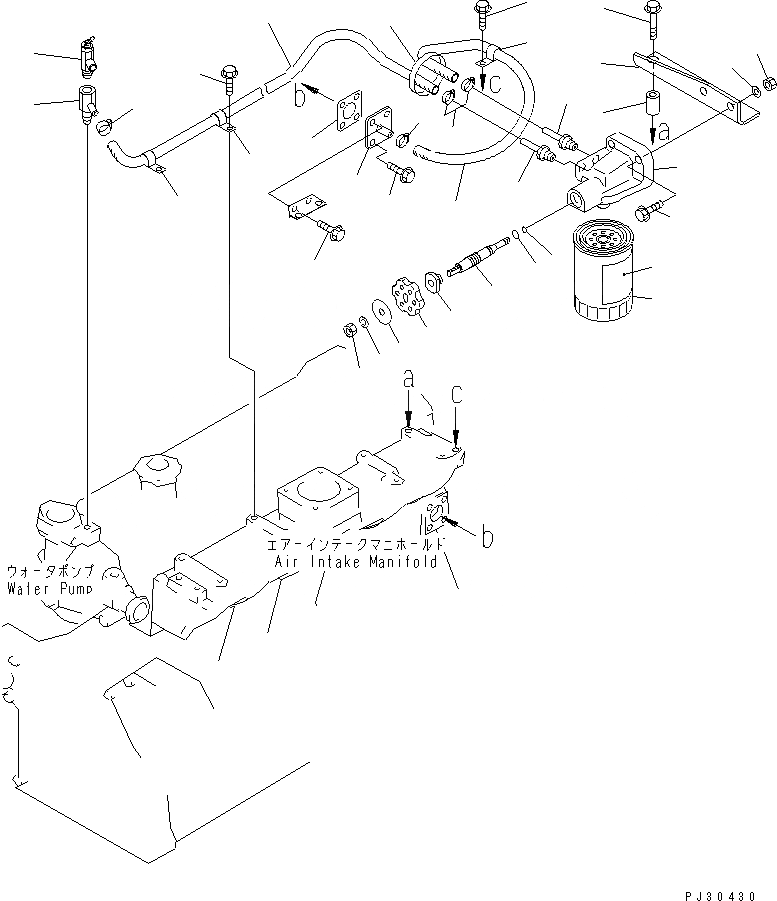 Схема запчастей Komatsu 6D95L-1A - АНТИКОРРОЗ. ЭЛЕМЕНТ И ТРУБЫ СИСТЕМА ОХЛАЖДЕНИЯ