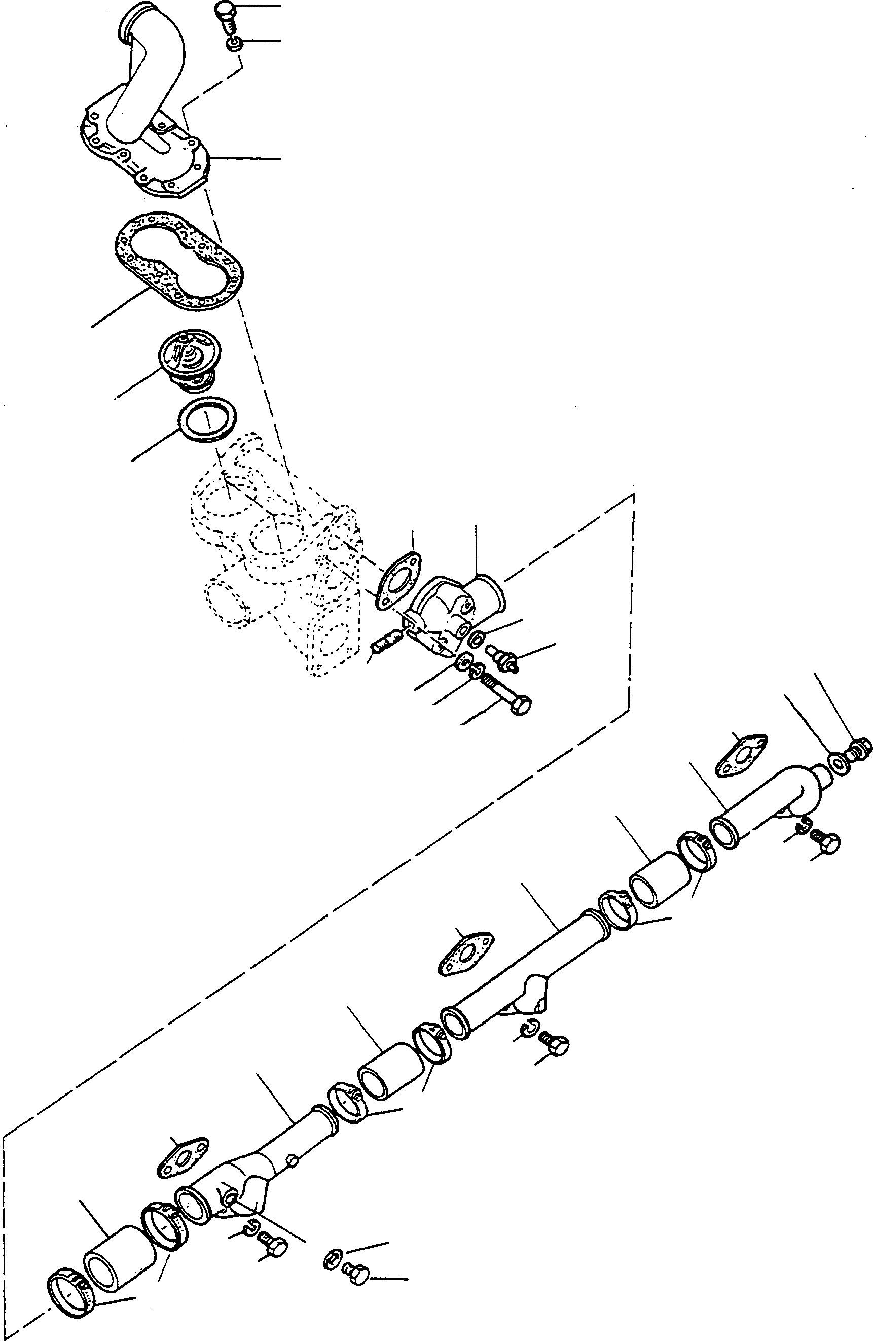 Схема запчастей Komatsu 70E - СИСТЕМА ОХЛАЖДЕНИЯ ДВИГАТЕЛЬ, АКСЕССУАРЫ И ЭЛЕКТРИЧ. СИСТЕМА