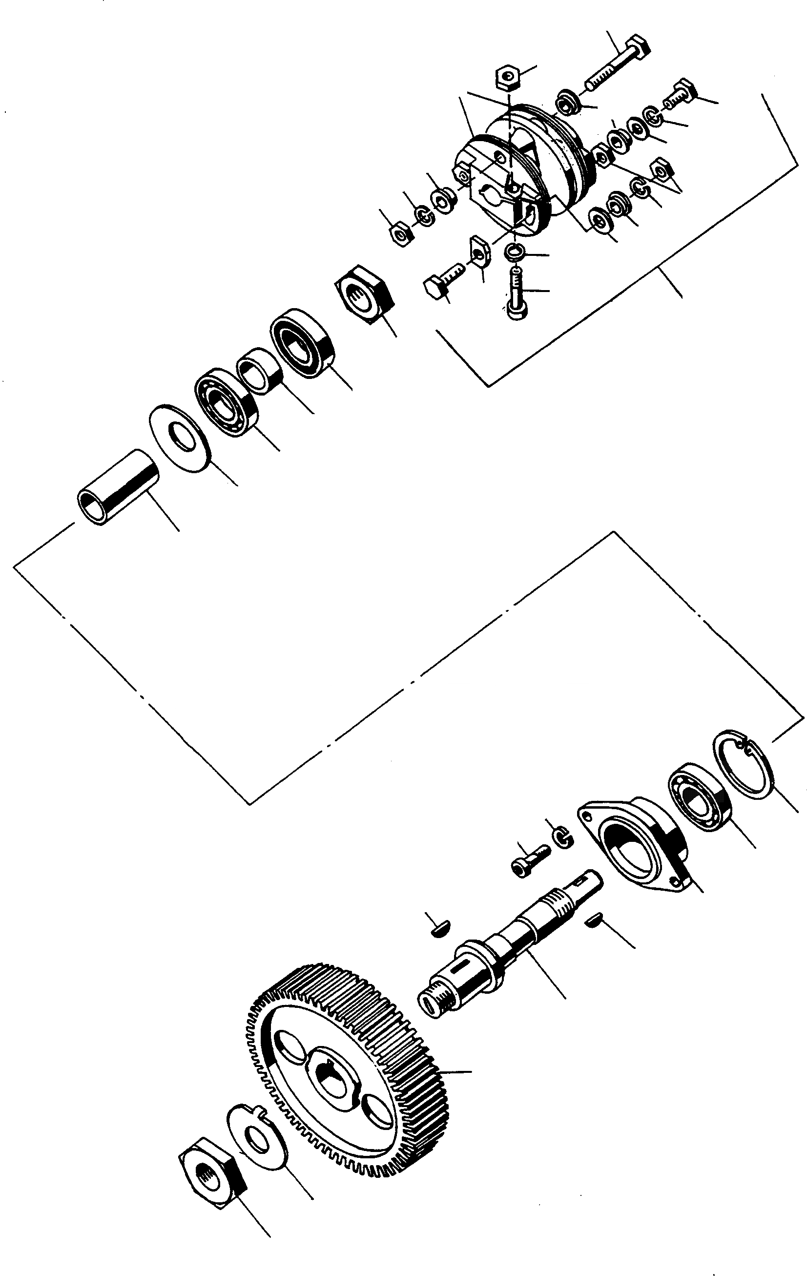 Схема запчастей Komatsu 70E - ПРИВОД ТОПЛ. НАСОСА ДВИГАТЕЛЬ, АКСЕССУАРЫ И ЭЛЕКТРИЧ. СИСТЕМА