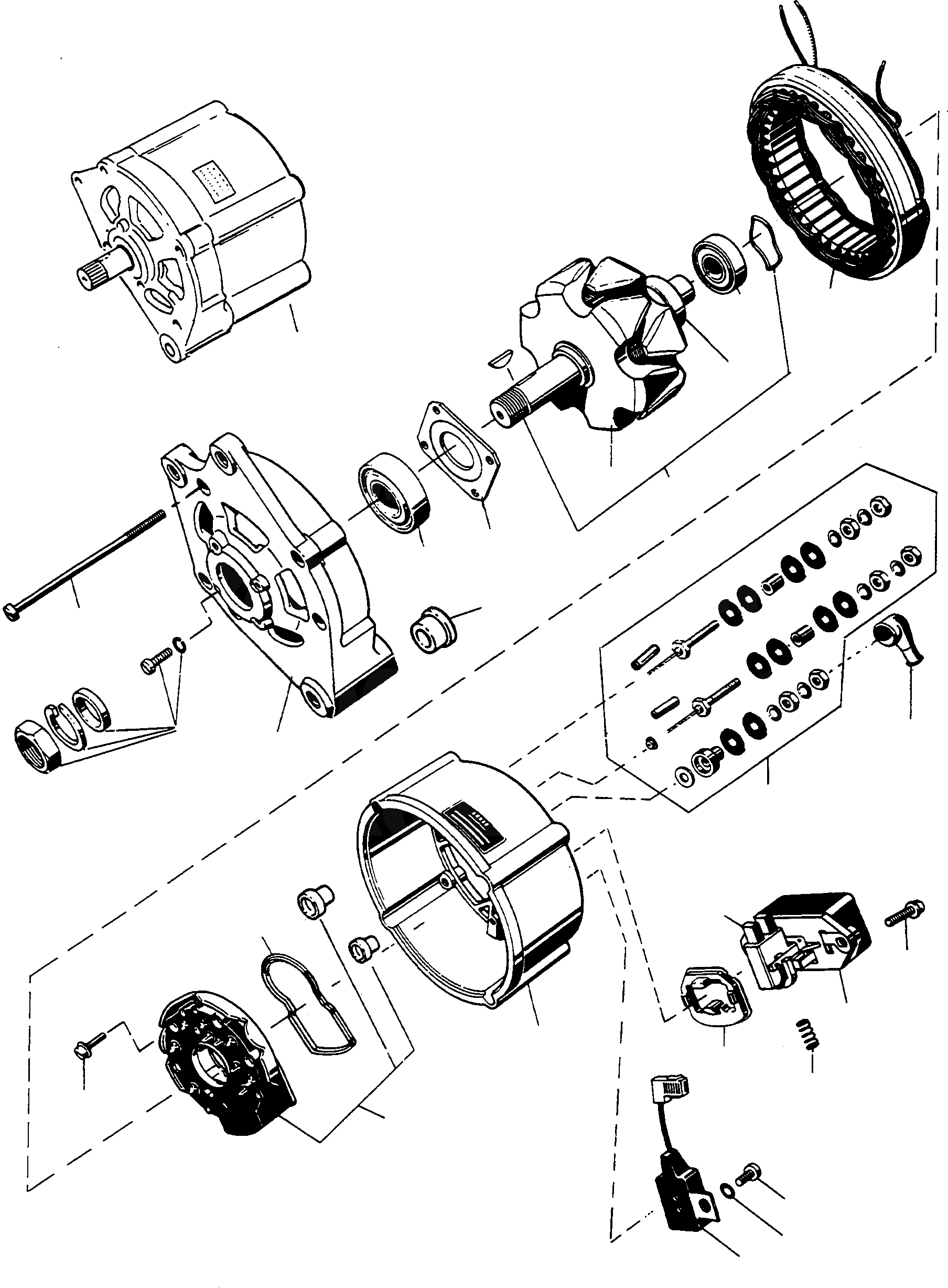 Схема запчастей Komatsu 70E - ГЕНЕРАТОР, EXECUTION I ДВИГАТЕЛЬ, АКСЕССУАРЫ И ЭЛЕКТРИЧ. СИСТЕМА