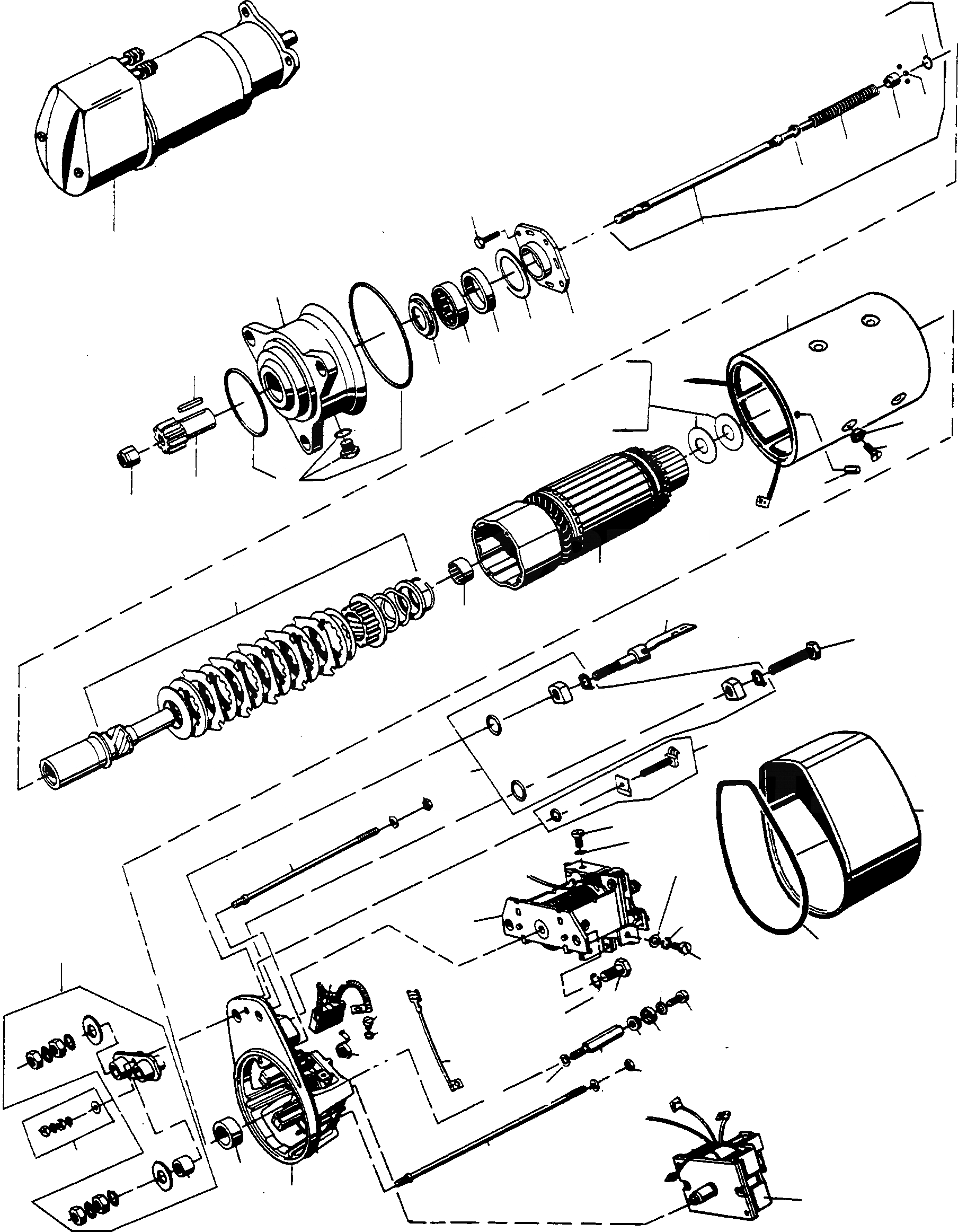 Схема запчастей Komatsu 70E - STARTERМОТОР ДЛЯ ДВИГАТЕЛЬ NO.  --> +  ГЕНЕРАТОР И СТАРТЕР
