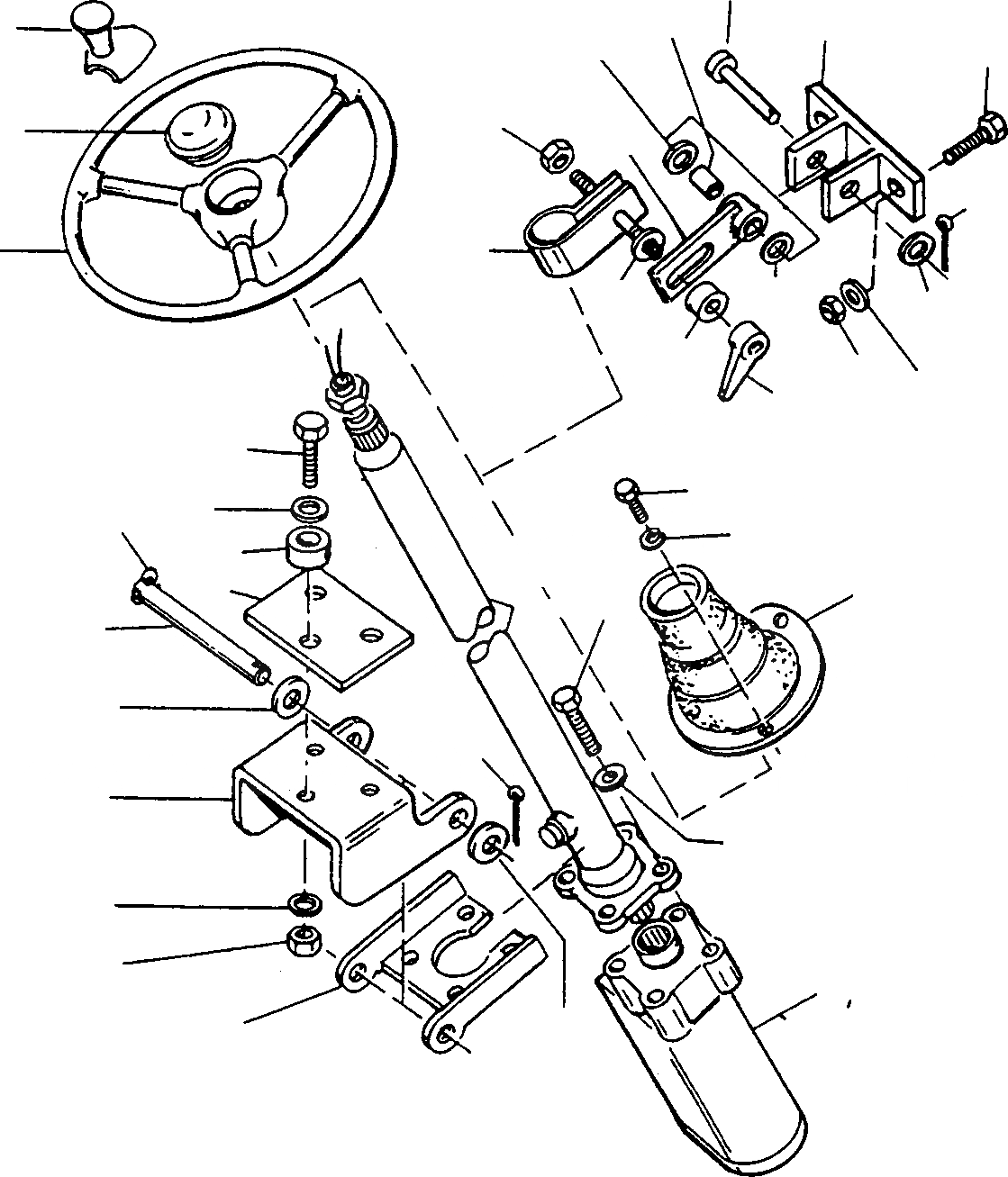 Схема запчастей Komatsu 70E - РУЛЕВ. УПРАВЛЕНИЕ, РУЛЕВ. УПРАВЛЕНИЕ КРЕПЛЕНИЕ СИСТЕМАУПРАВЛЕНИЯ ПОВОРОТОМ, ПЕРЕДНИЙ МОСТ, ТОРМОЗ. СИСТЕМА