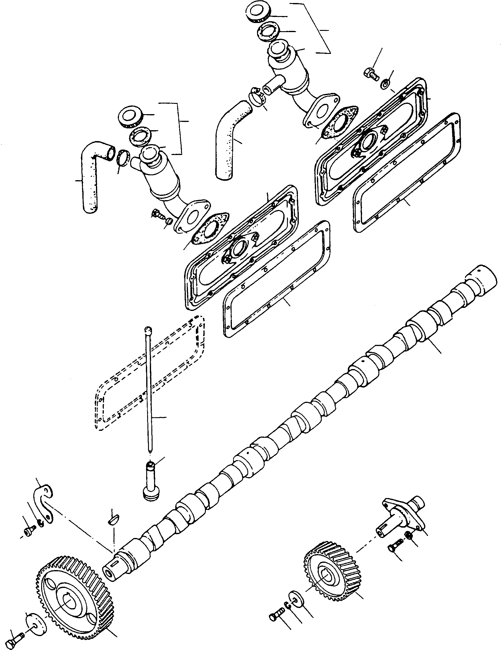 Схема запчастей Komatsu 70E - ДВИГАТЕЛЬ TIMING ПРИВОД UP - ДВИГАТЕЛЬ NO.  И FROM ДВИГАТЕЛЬ NO.   ДВИГАТЕЛЬ, АКСЕССУАРЫ И ЭЛЕКТРИЧ. СИСТЕМА