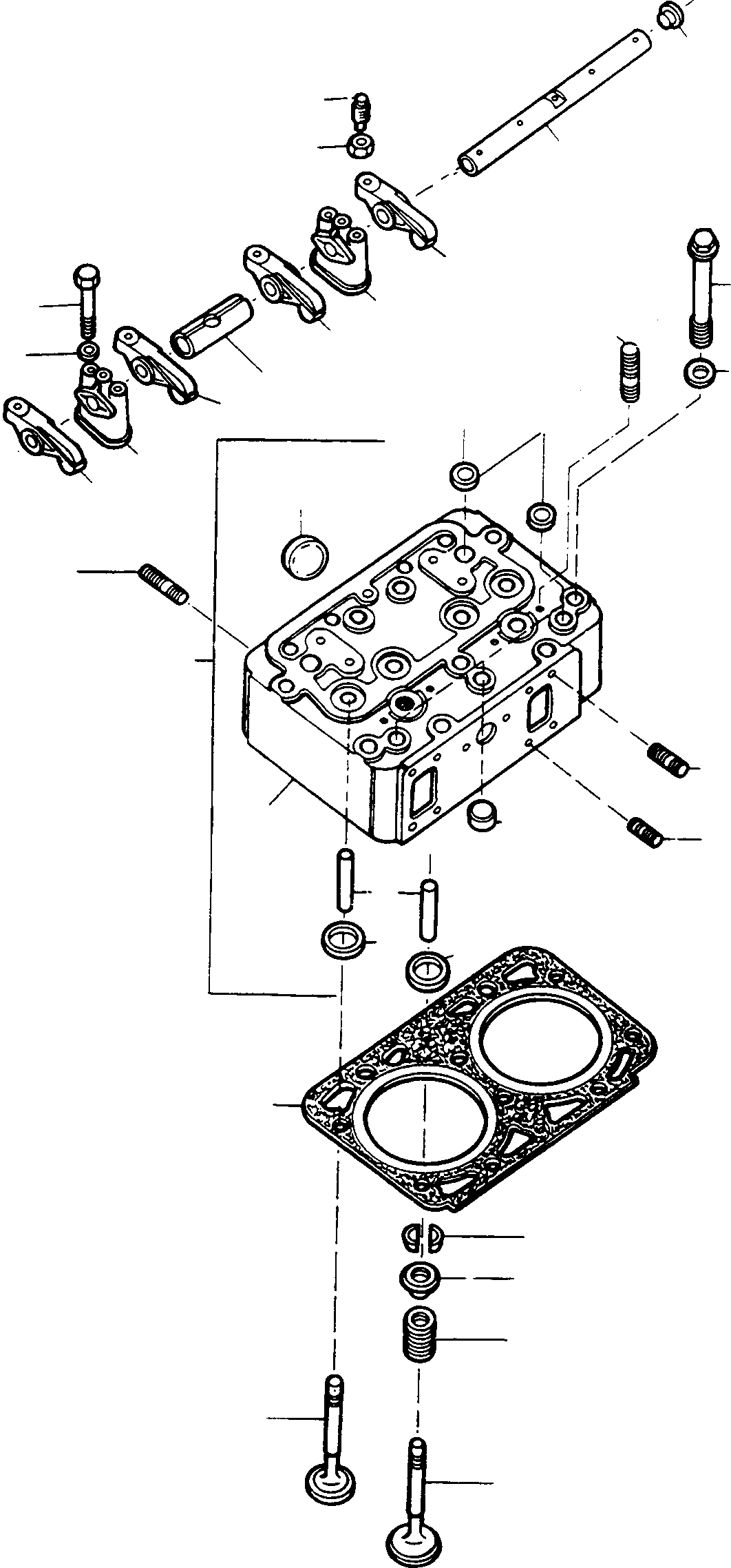 Схема запчастей Komatsu 70E - ГОЛОВКА ЦИЛИНДРОВ И ATTACHING ЧАСТИ ДВИГАТЕЛЬ, АКСЕССУАРЫ И ЭЛЕКТРИЧ. СИСТЕМА