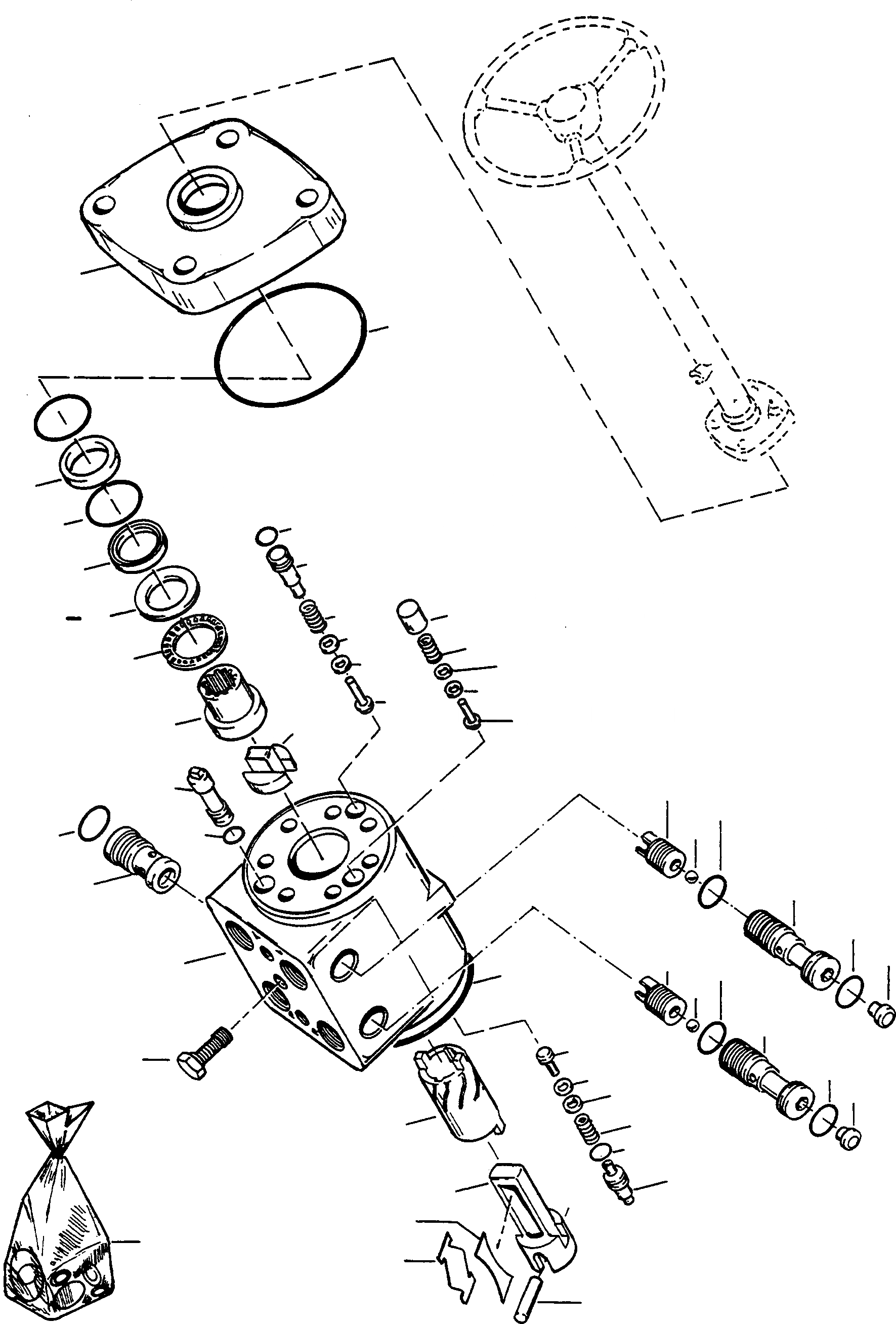 Схема запчастей Komatsu 70E - РУЛЕВ. УПРАВЛЕНИЕ БЛОК СИСТЕМАУПРАВЛЕНИЯ ПОВОРОТОМ, ПЕРЕДНИЙ МОСТ, ТОРМОЗ. СИСТЕМА