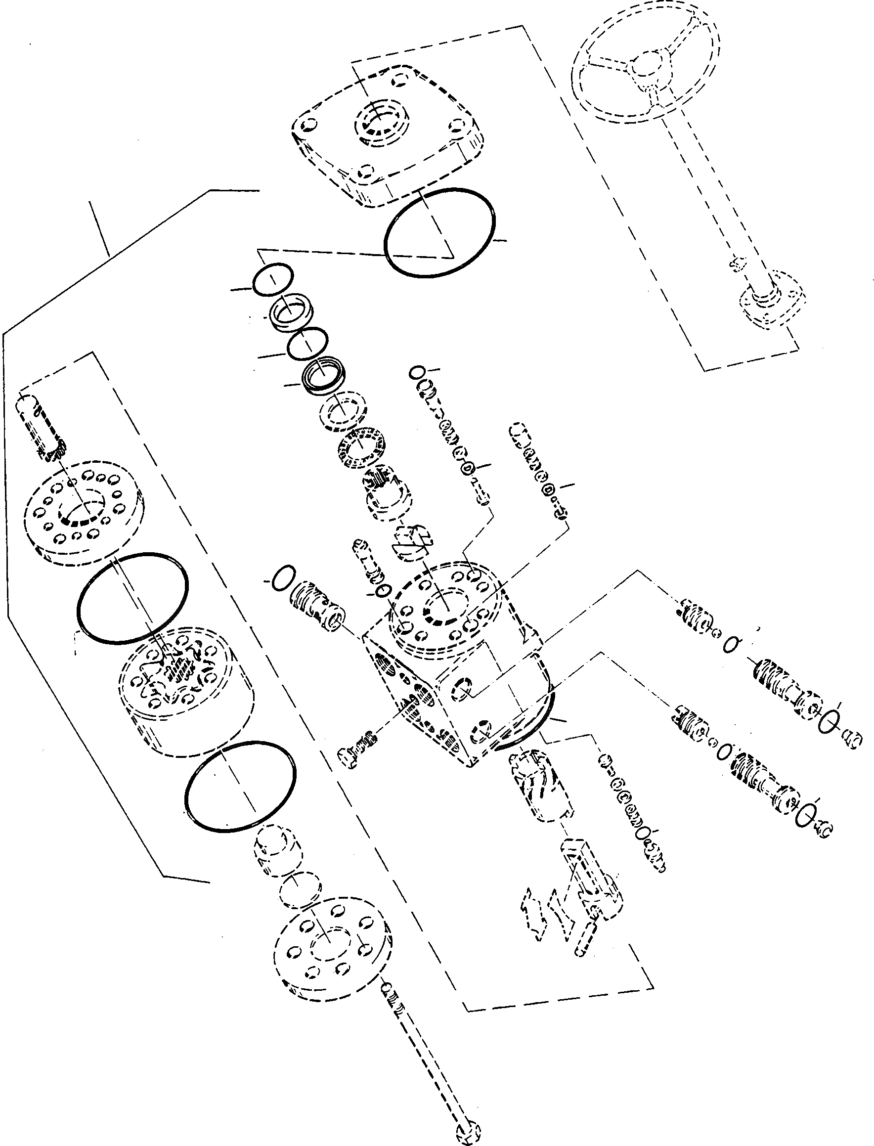 Схема запчастей Komatsu 70E - РУЛЕВ. УПРАВЛЕНИЕ БЛОК, КОМПЛЕКТ ПРОКЛАДОК РУЛЕВ. УПРАВЛЕНИЕ БЛОК