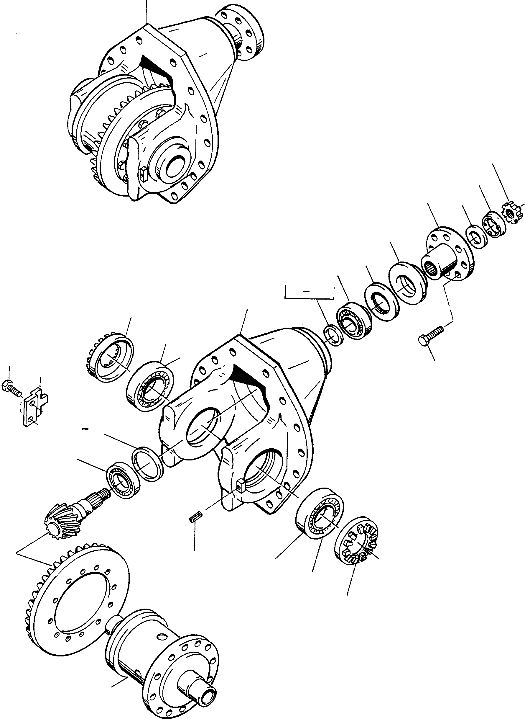 Схема запчастей Komatsu 70E - МОСТ INSERT, ЗАДН. МОСТ ТРАНСМИССИЯ И ЗАДН. МОСТ