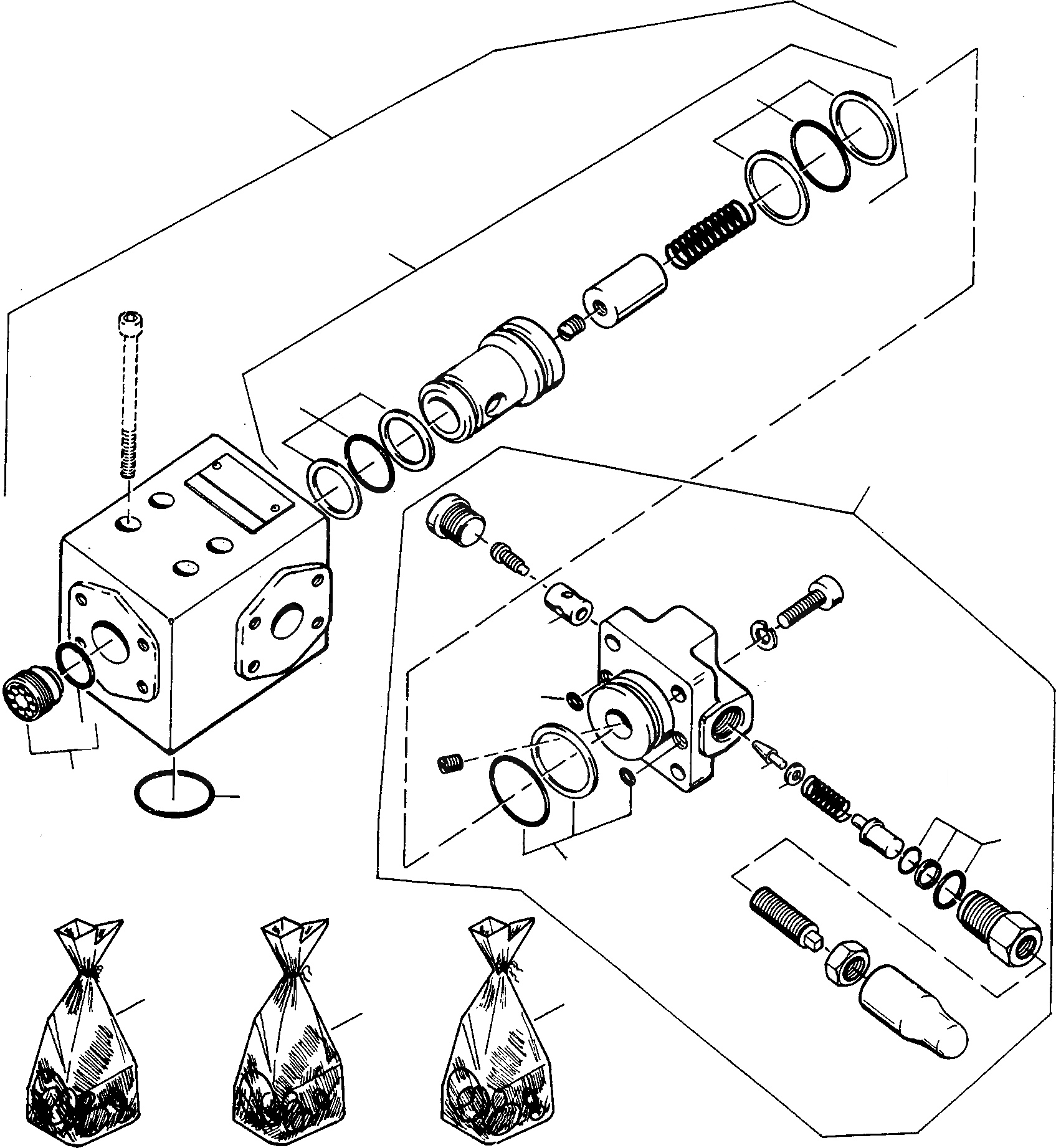 Схема запчастей Komatsu 70E - BY-PASS КЛАПАН ГИДРАВЛИКА