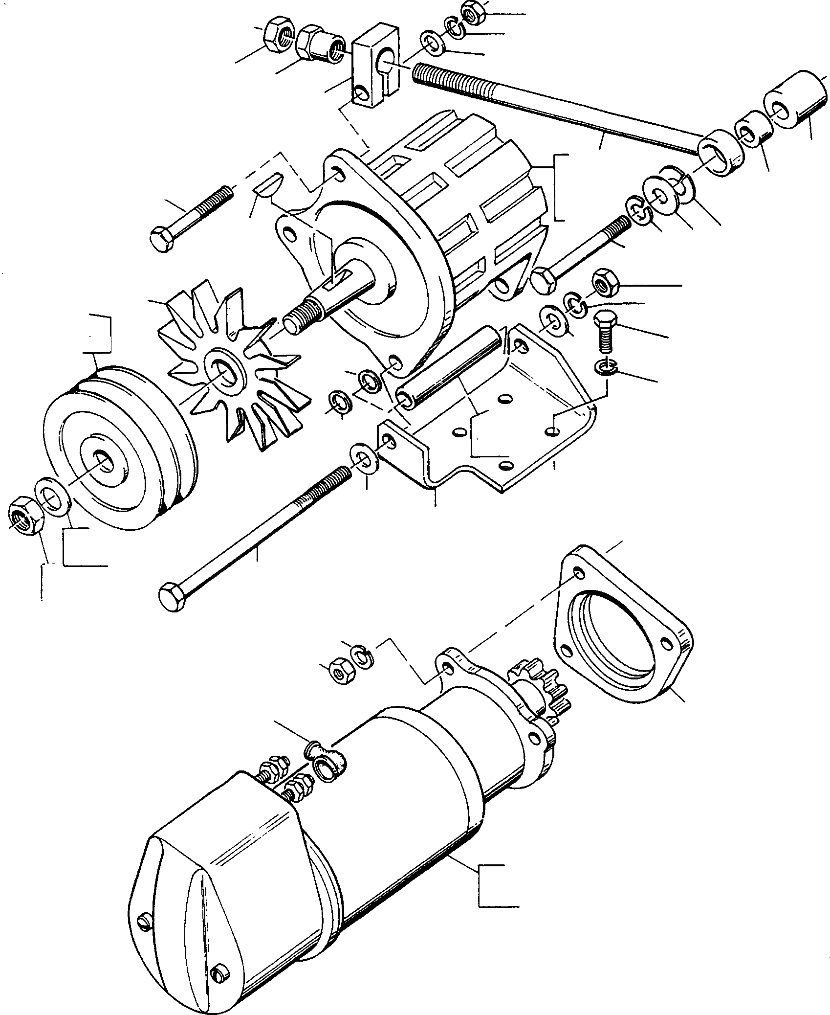Схема запчастей Komatsu 70E - ГЕНЕРАТОР И СТАРТЕР ДВИГАТЕЛЬ, АКСЕССУАРЫ И ЭЛЕКТРИЧ. СИСТЕМА