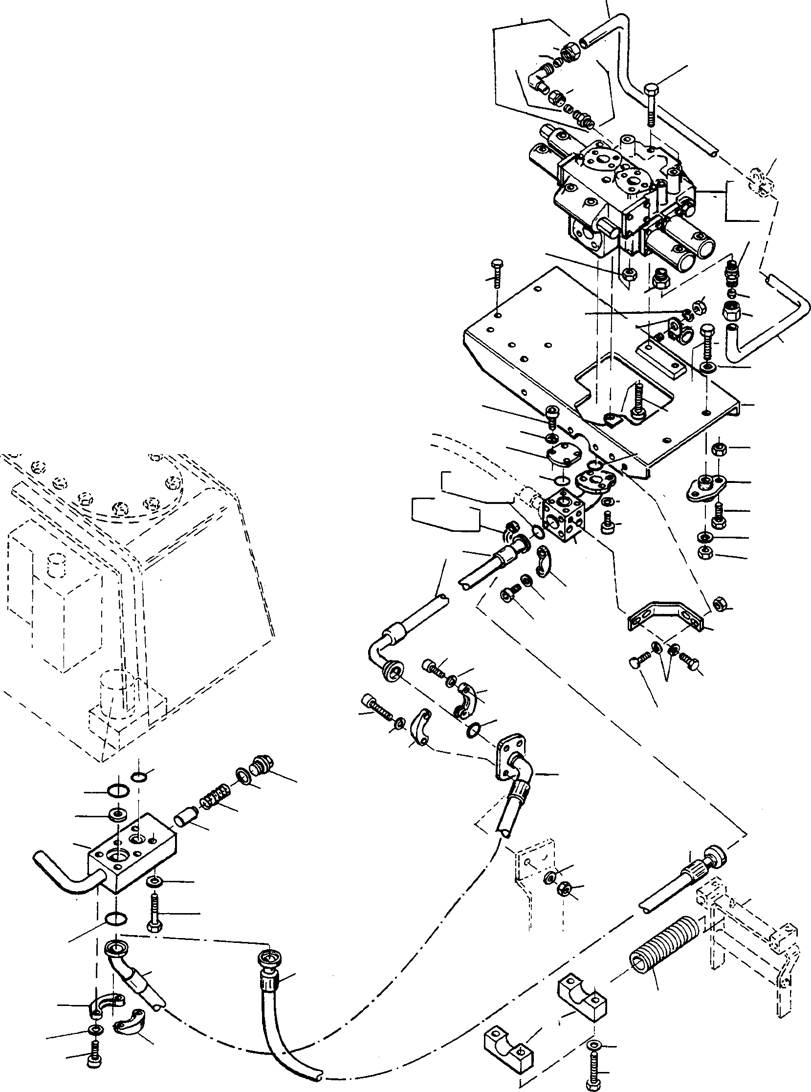 Схема запчастей Komatsu 70E - УПРАВЛЯЮЩ. КЛАПАН, ВОЗВРАТ. ТРУБЫS TWO WAYS ГИДРАВЛИКА