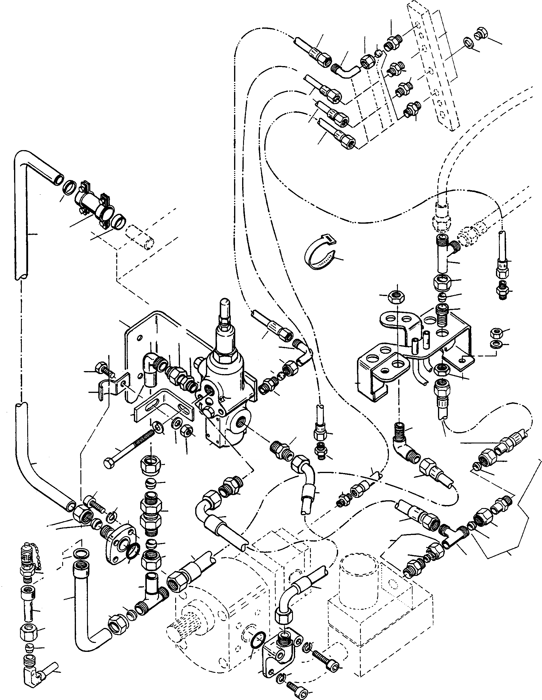 Схема запчастей Komatsu 70E - PRESSURE LIMITING КЛАПАН, ТРУБЫS ГИДРАВЛИКА