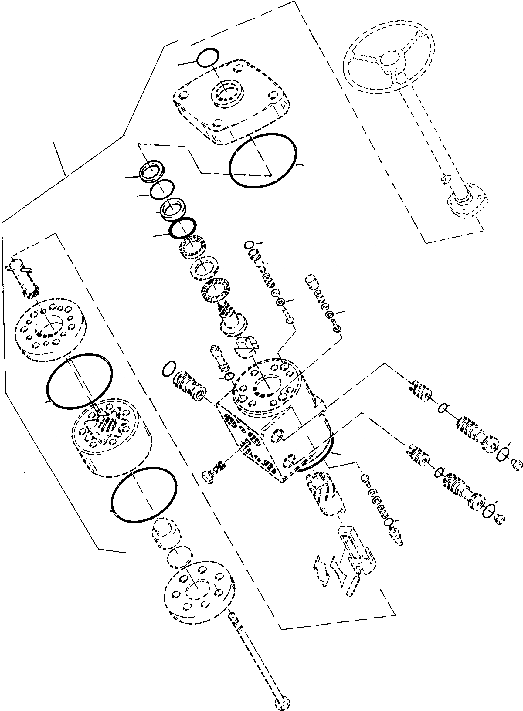 Схема запчастей Komatsu 70E - РУЛЕВ. УПРАВЛЕНИЕ БЛОК, КОМПЛЕКТ ПРОКЛАДОК РУЛЕВ. УПРАВЛЕНИЕ БЛОК