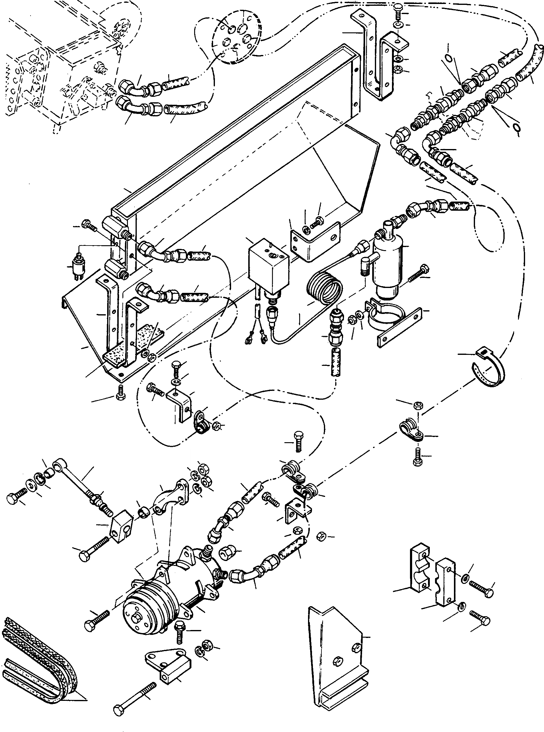Схема запчастей Komatsu 70E - КОНДИЦ. ВОЗДУХА ШАССИ И SUPERSTRUCTURE
