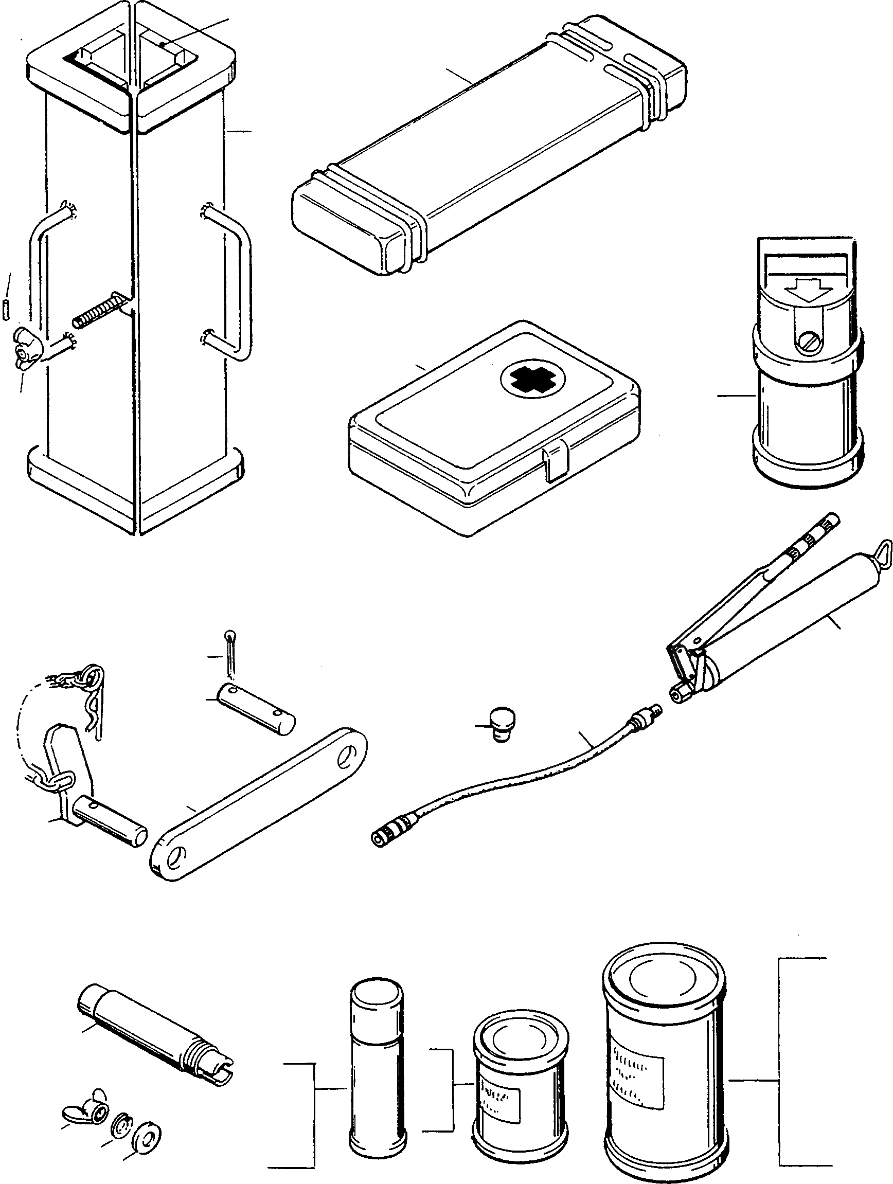 Схема запчастей Komatsu 70E - ИНСТРУМЕНТ И АКСЕССУАРЫ ШАССИ И SUPERSTRUCTURE