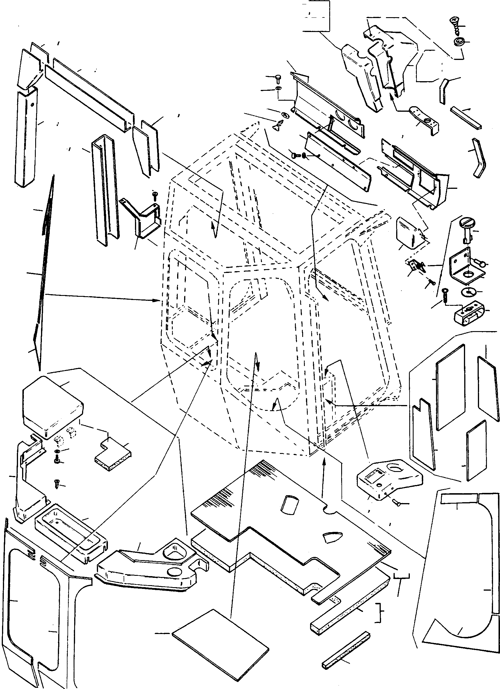 Схема запчастей Komatsu 70E - SOUNDЗАЩИТАING OF КАБИНА ШАССИ И SUPERSTRUCTURE