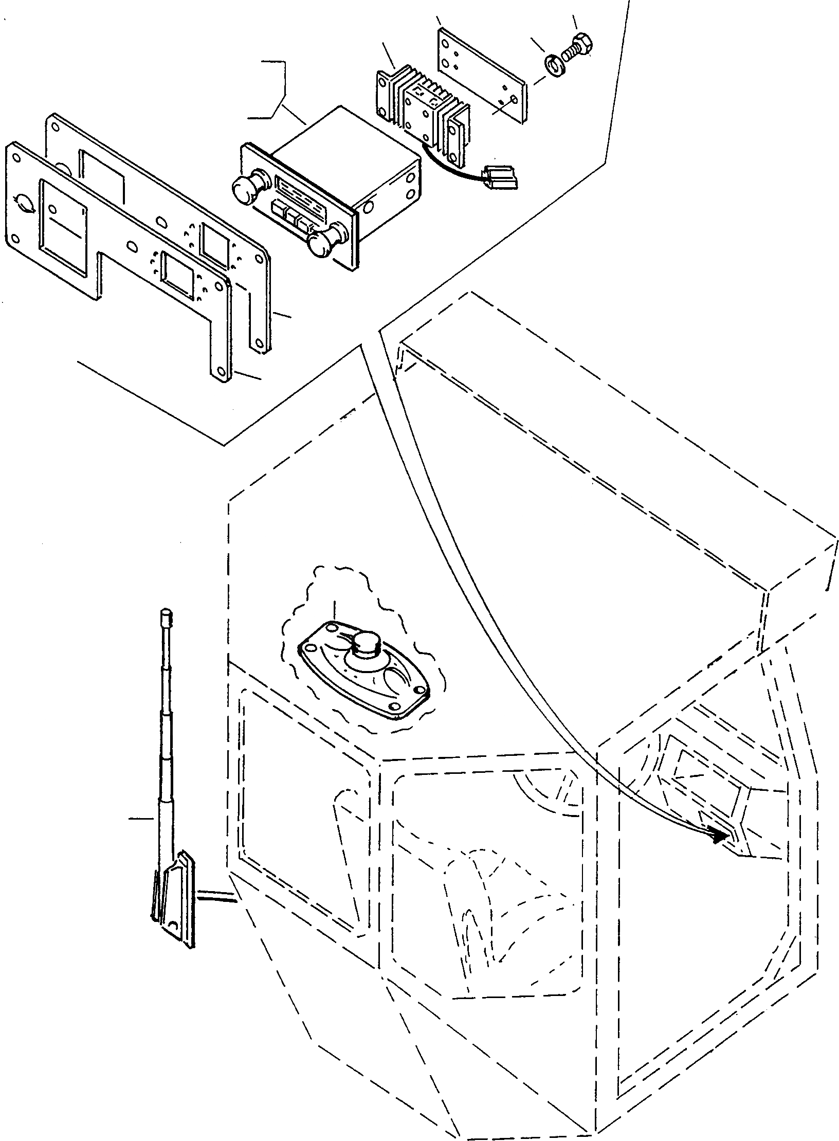 Схема запчастей Komatsu 70E - РАДИО ДВИГАТЕЛЬ, АКСЕССУАРЫ И ЭЛЕКТРИЧ. СИСТЕМА