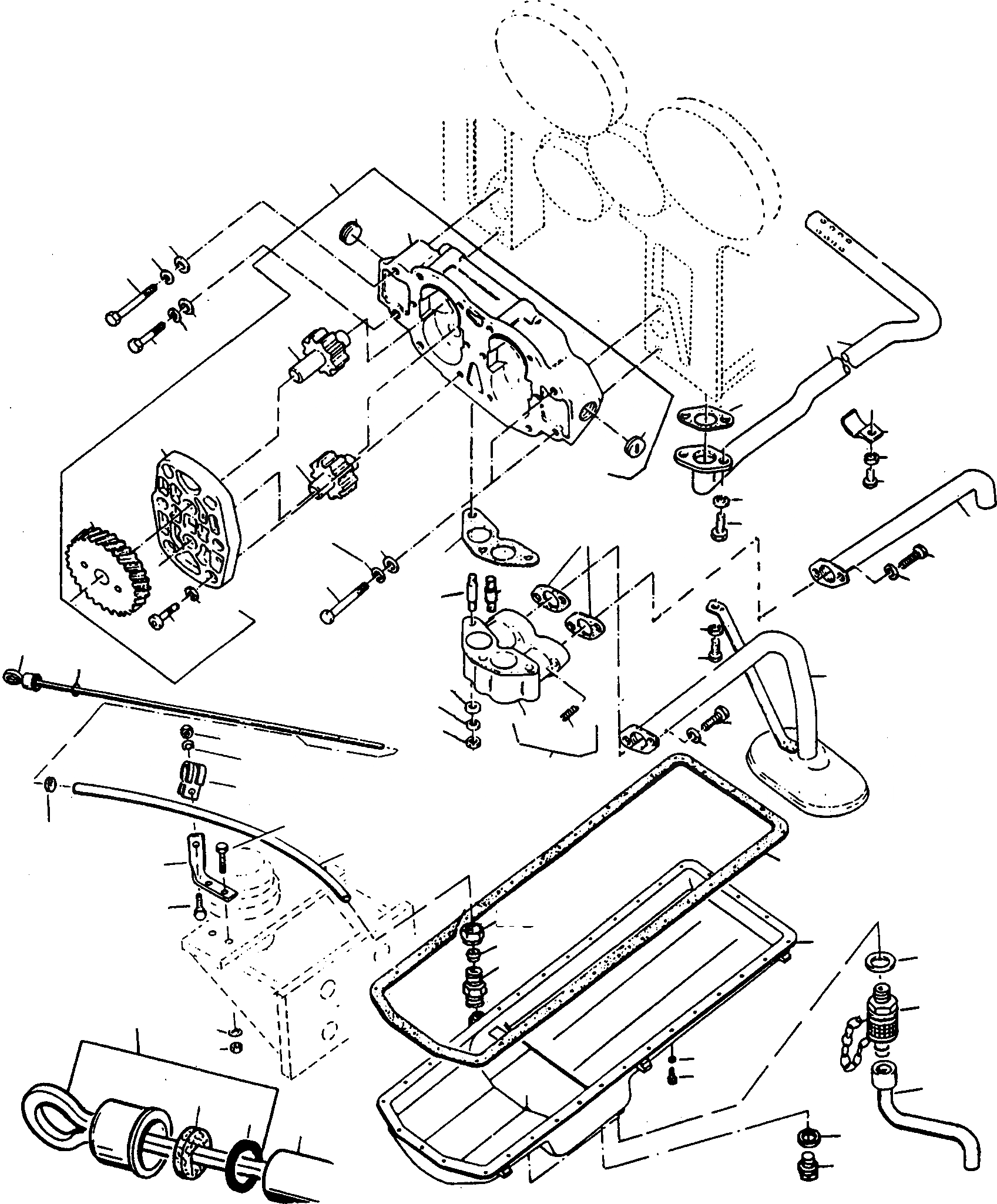 Схема запчастей Komatsu 70E - ДВИГАТЕЛЬ СМАЗКА ДВИГАТЕЛЬ, АКСЕССУАРЫ И ЭЛЕКТРИЧ. СИСТЕМА