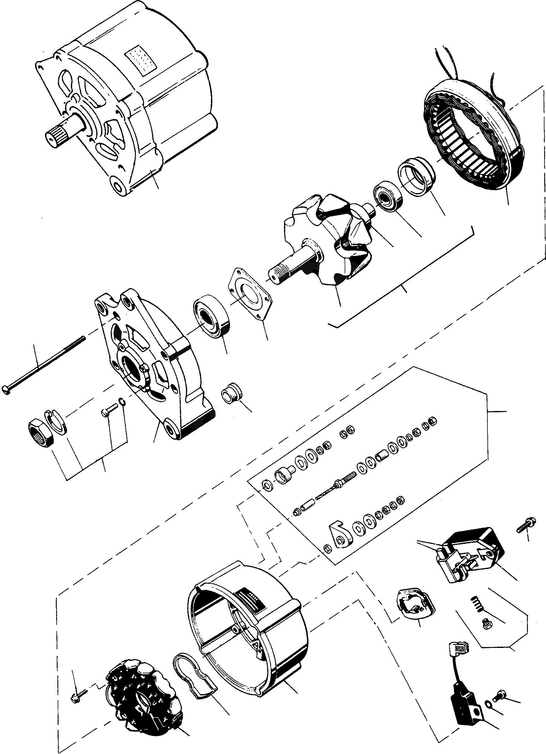 Схема запчастей Komatsu 70E - ГЕНЕРАТОР, EXECUTION II ГЕНЕРАТОР И СТАРТЕР