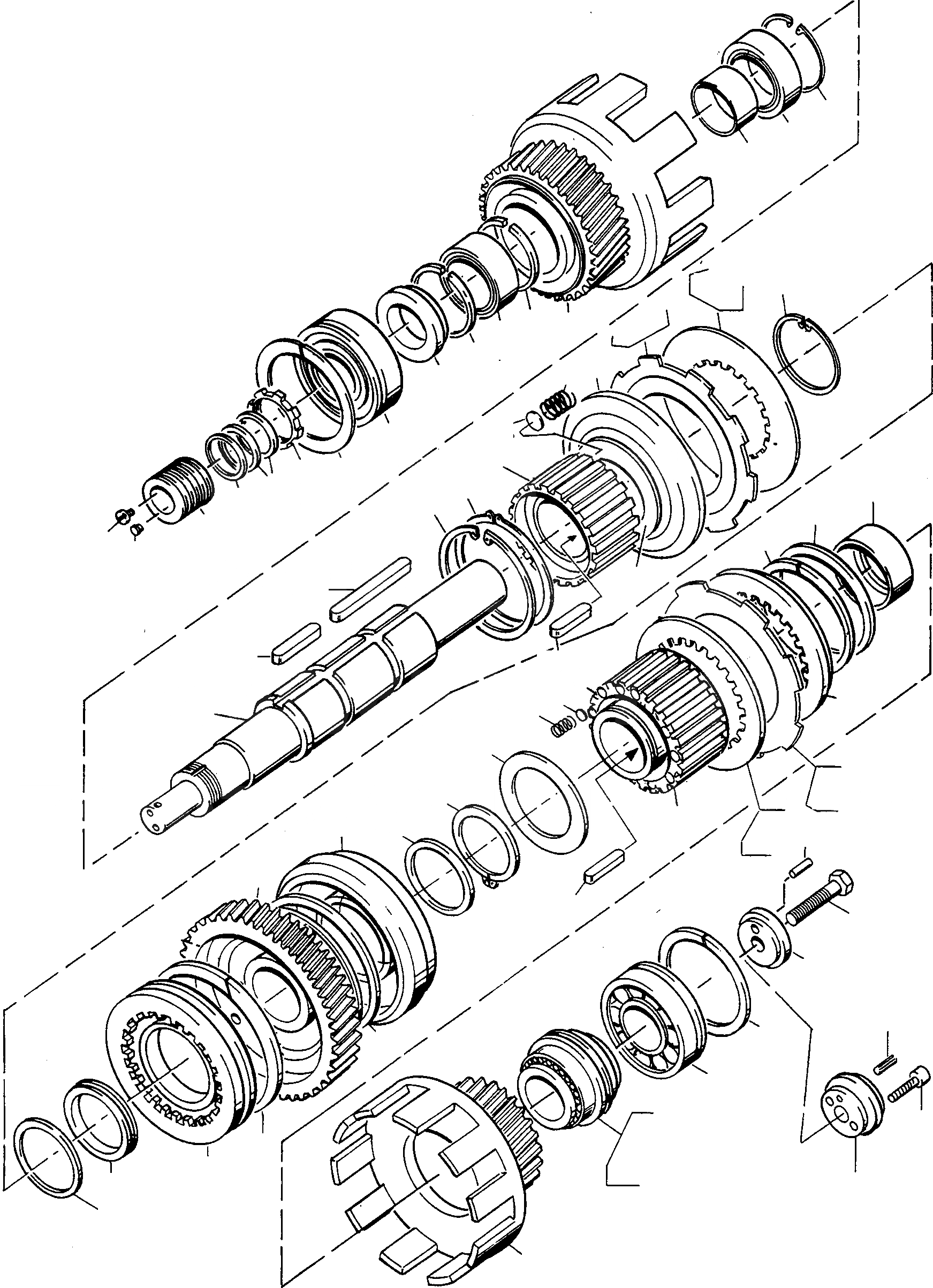 Схема запчастей Komatsu 70E - ПРИВОДS И ВАЛS ТРАНСМИССИЯ И ЗАДН. МОСТ