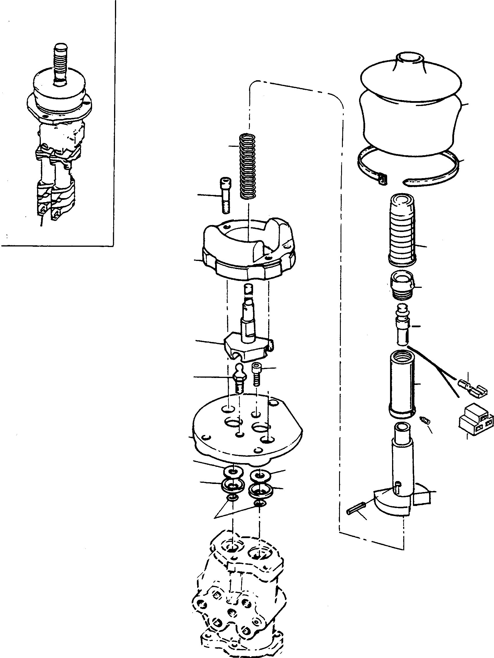 Схема запчастей Komatsu 70E - УДАЛЕНН. УПРАВЛЯЮЩ. КЛАПАН, TWO WAYS KICK-DOWN ГИДРАВЛИКА