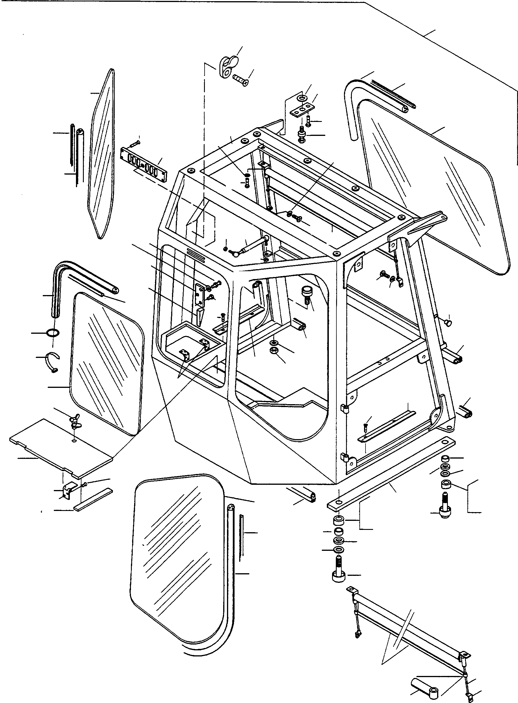 Схема запчастей Komatsu 70E - БЕЗОПАСН. КАБИНА ШАССИ И SUPERSTRUCTURE