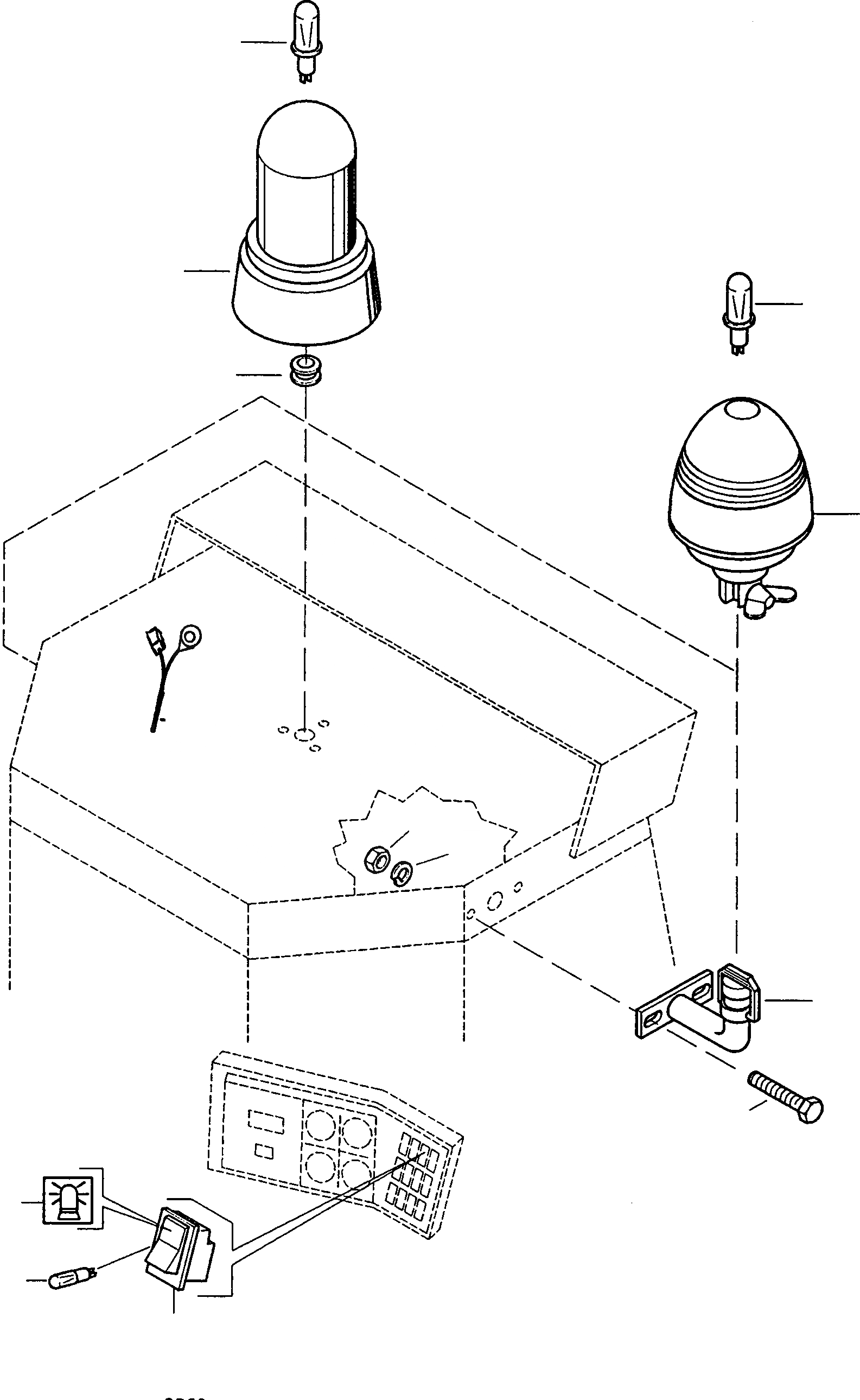 Схема запчастей Komatsu 70E - TURNING LIGHT ДВИГАТЕЛЬ, АКСЕССУАРЫ И ЭЛЕКТРИЧ. СИСТЕМА