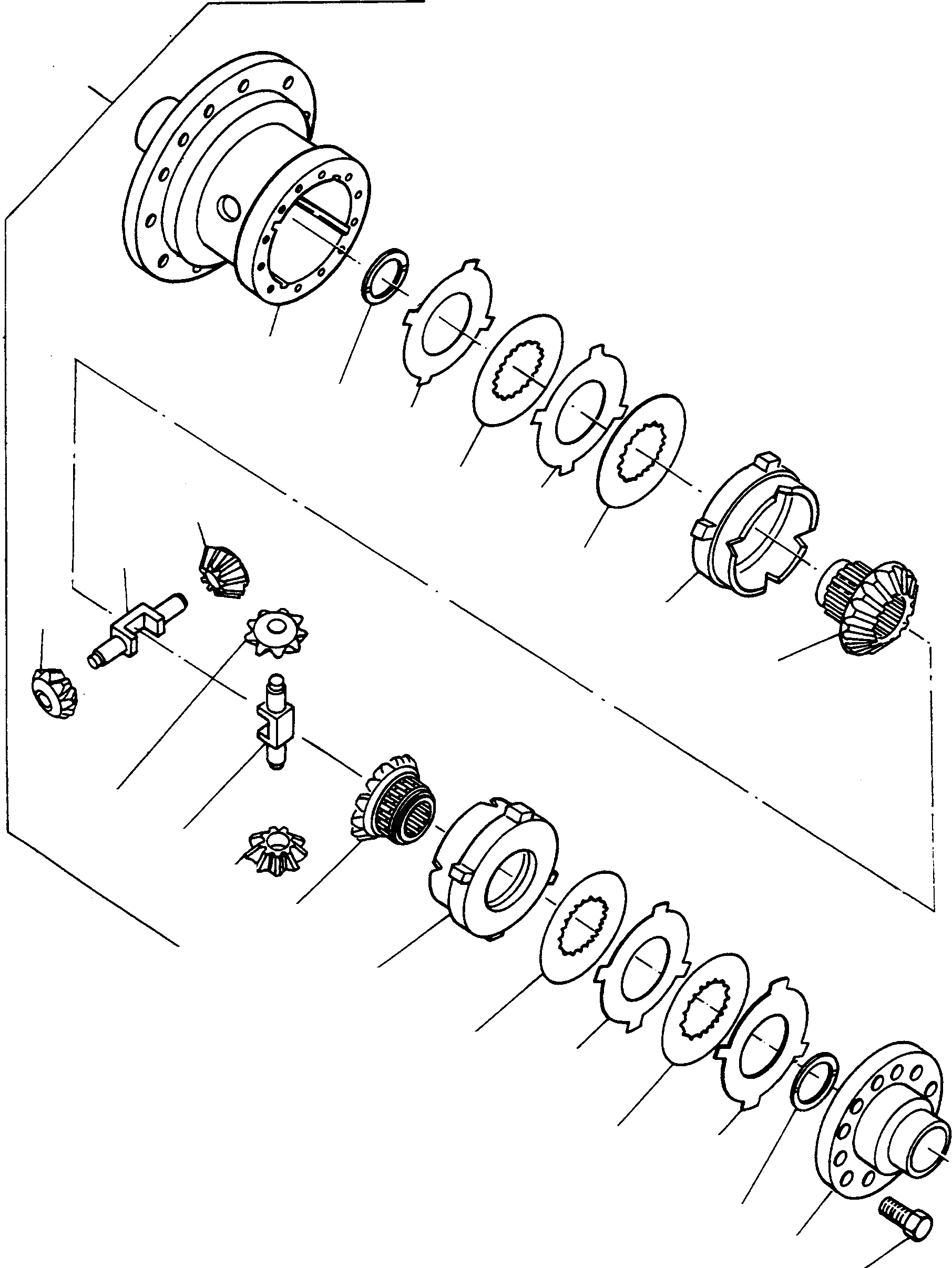 Схема запчастей Komatsu 77C - ДИФФЕРЕНЦ., ПЕРЕДНИЙ МОСТ ДЛЯ МОСТ NO. - 77 СИСТЕМАУПРАВЛЕНИЯ ПОВОРОТОМ, ПЕРЕДНИЙ МОСТ, ТОРМОЗ. СИСТЕМА