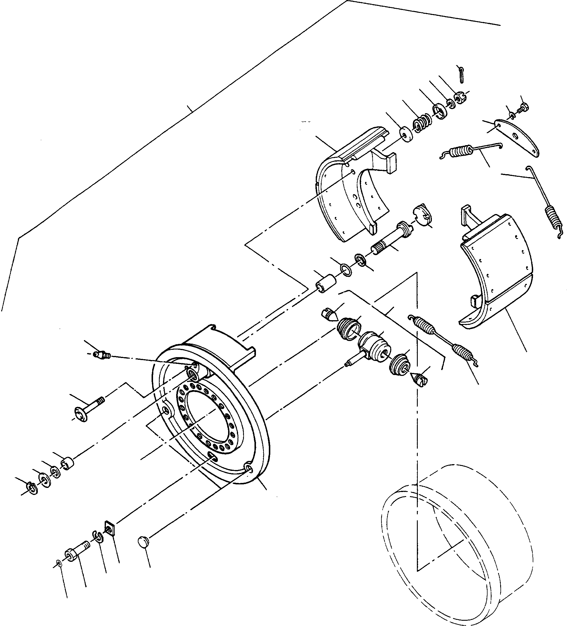 Схема запчастей Komatsu 77C - ЗАДН. МОСТ, ТОРМОЗ. ТРАНСМИССИЯ И ЗАДН. МОСТ