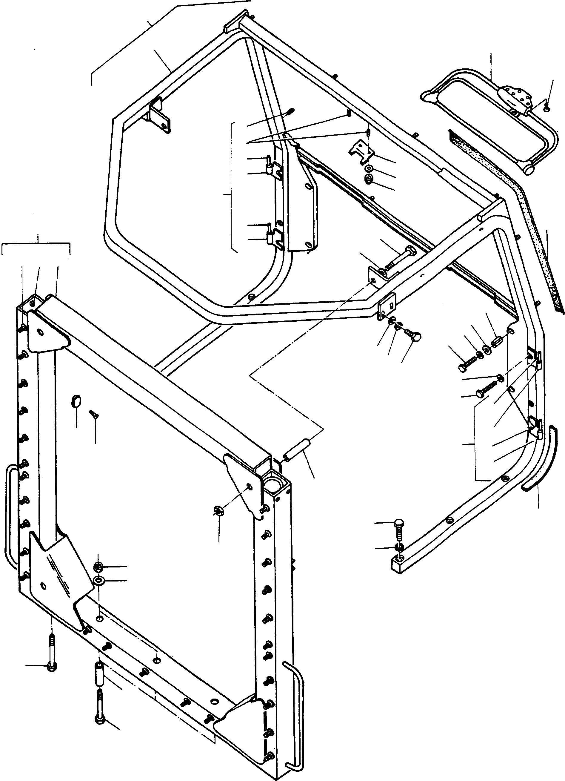 Схема запчастей Komatsu 77C - БЕЗОПАСН. КАБИНА ШАССИ И SUPERSTRUCTURE