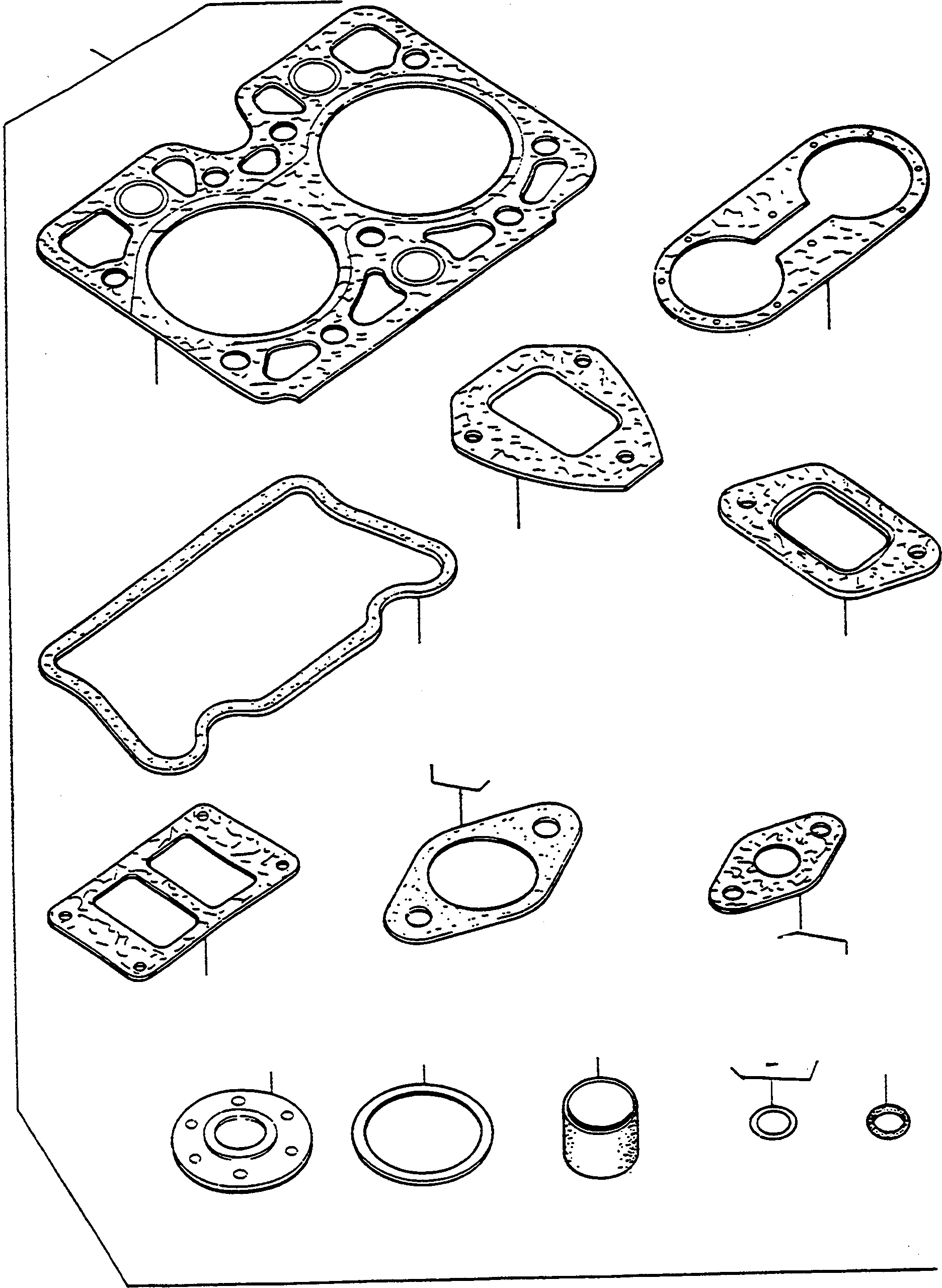 Схема запчастей Komatsu 77C - КОМПЛЕКТ ПРОКЛАДОК, ГОЛОВКА ЦИЛИНДРОВ, HANOMAG- ДВИГАТЕЛЬ FROM ДВИГАТЕЛЬ NO. 8 ГОЛОВКА ЦИЛИНДРОВ И ATTACHING ЧАСТИ, HANOMAG- ДВИГАТЕЛЬ