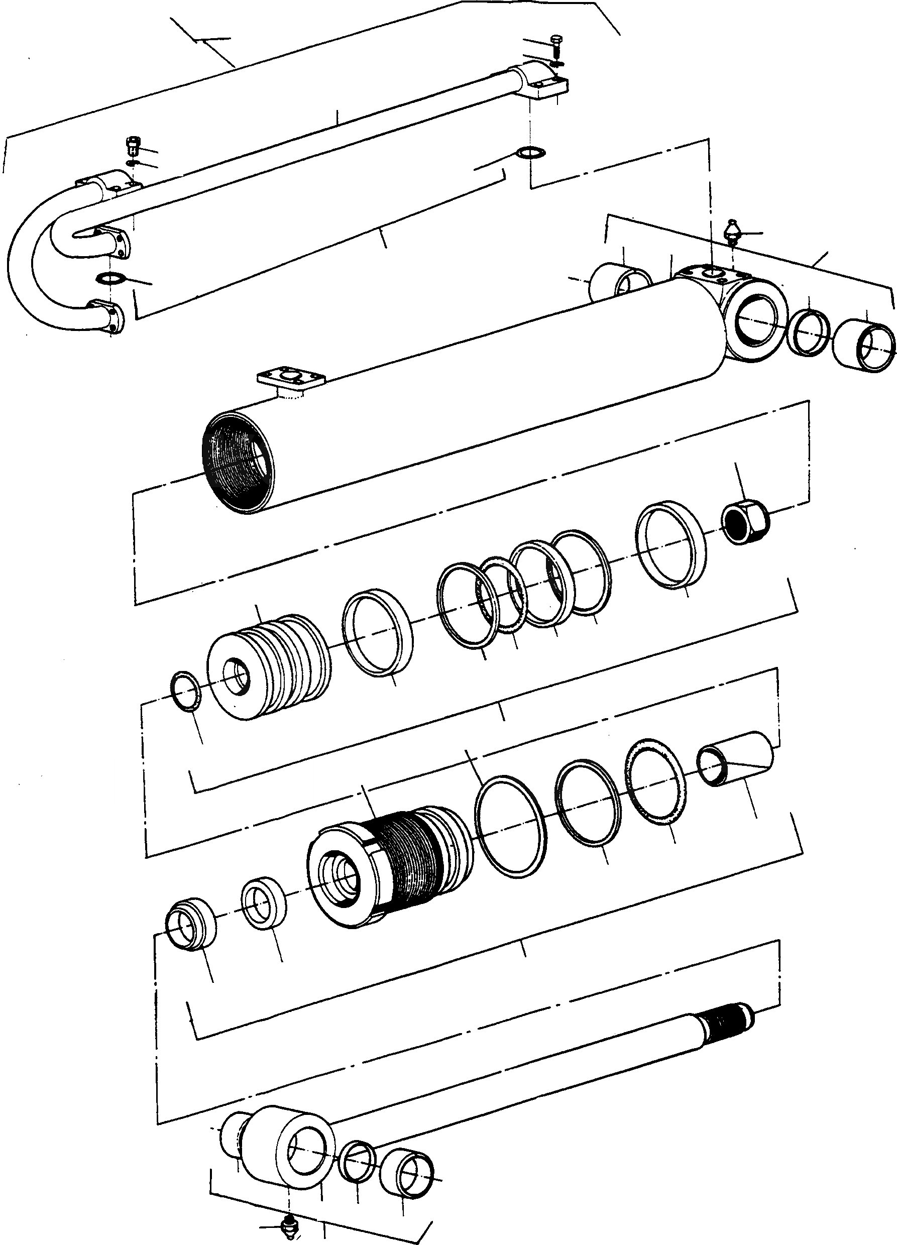 Схема запчастей Komatsu 77C - ЦИЛИНДР КОВША, EXECUTION I ГИДРАВЛИКА