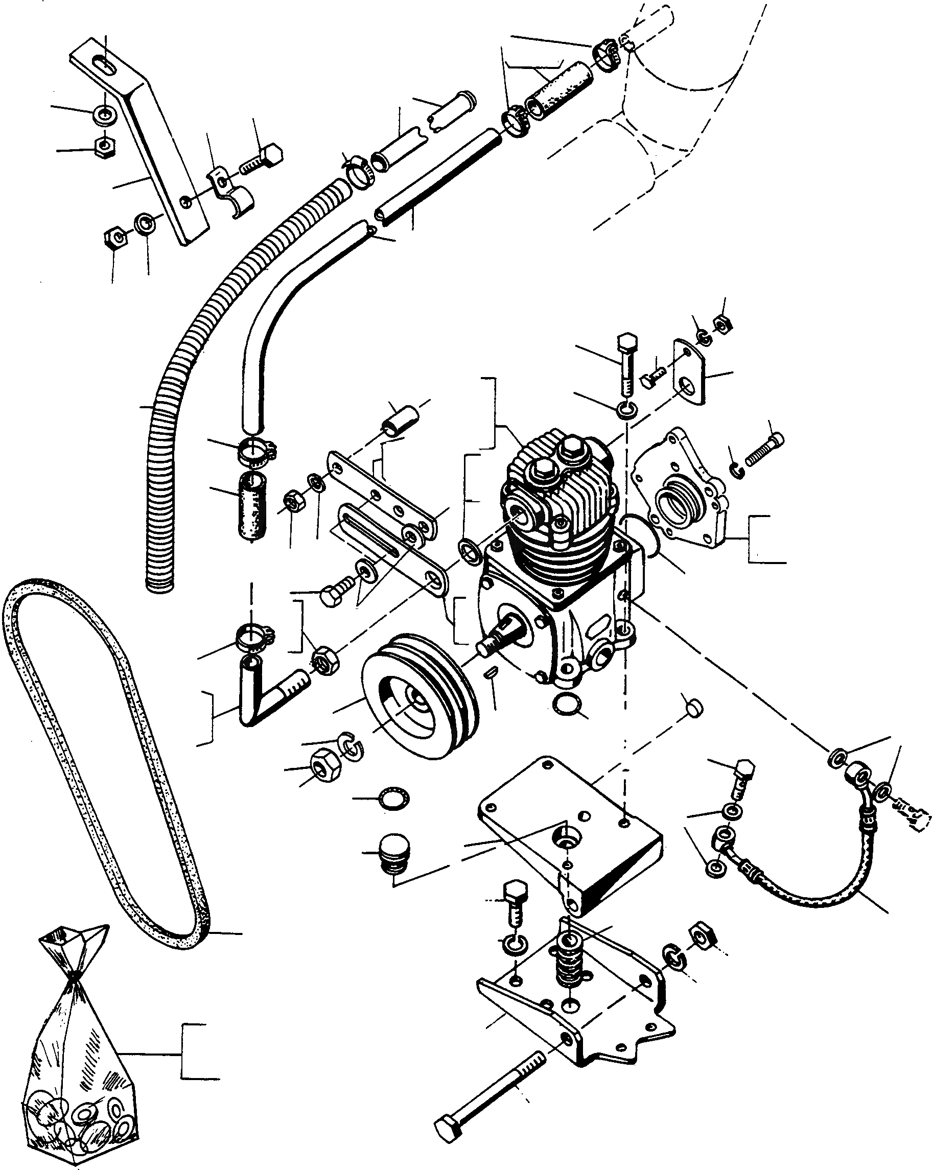 Схема запчастей Komatsu 77C - КОМПРЕССОР, ПРИВОД, HANOMAG- ДВИГАТЕЛЬ СИСТЕМАУПРАВЛЕНИЯ ПОВОРОТОМ, ПЕРЕДНИЙ МОСТ, ТОРМОЗ. СИСТЕМА