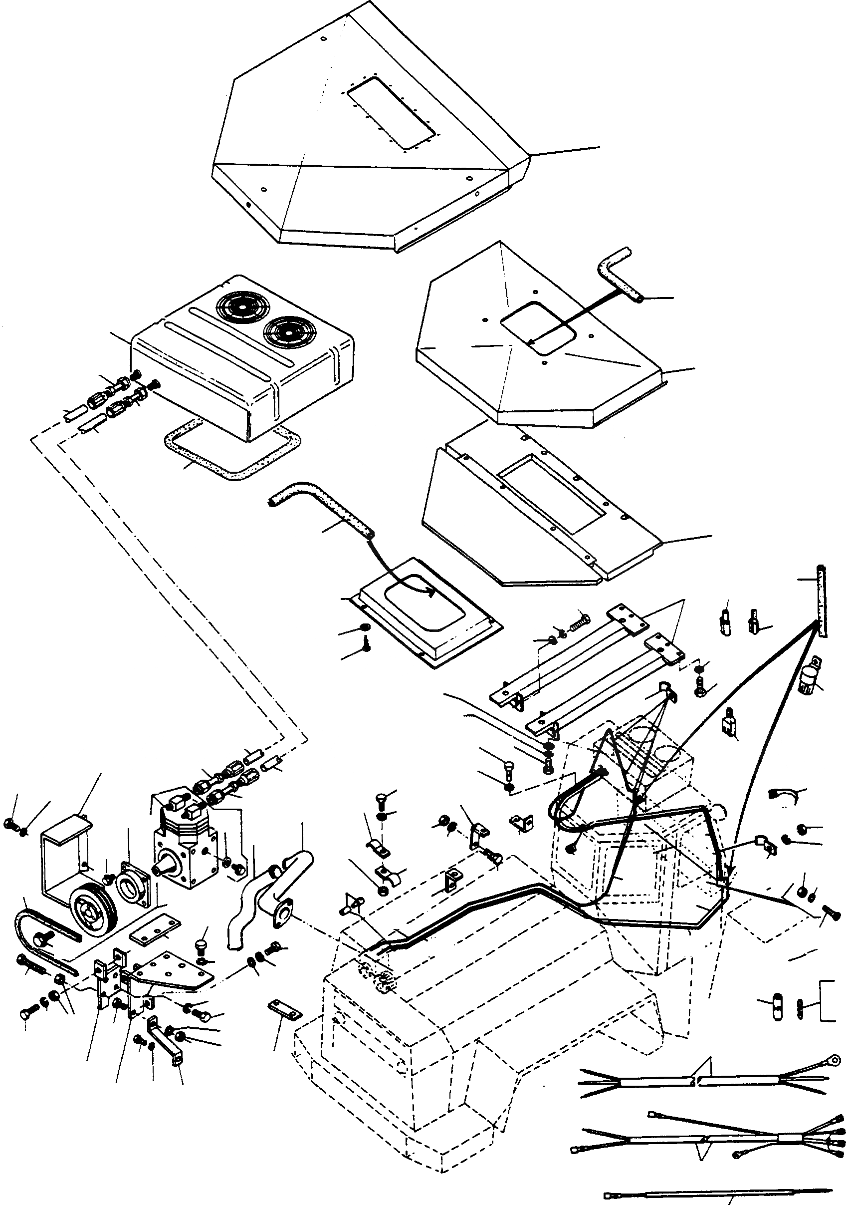 Схема запчастей Komatsu 77C - КОНДИЦ. ВОЗДУХА, EXECUTION I ШАССИ И SUPERSTRUCTURE