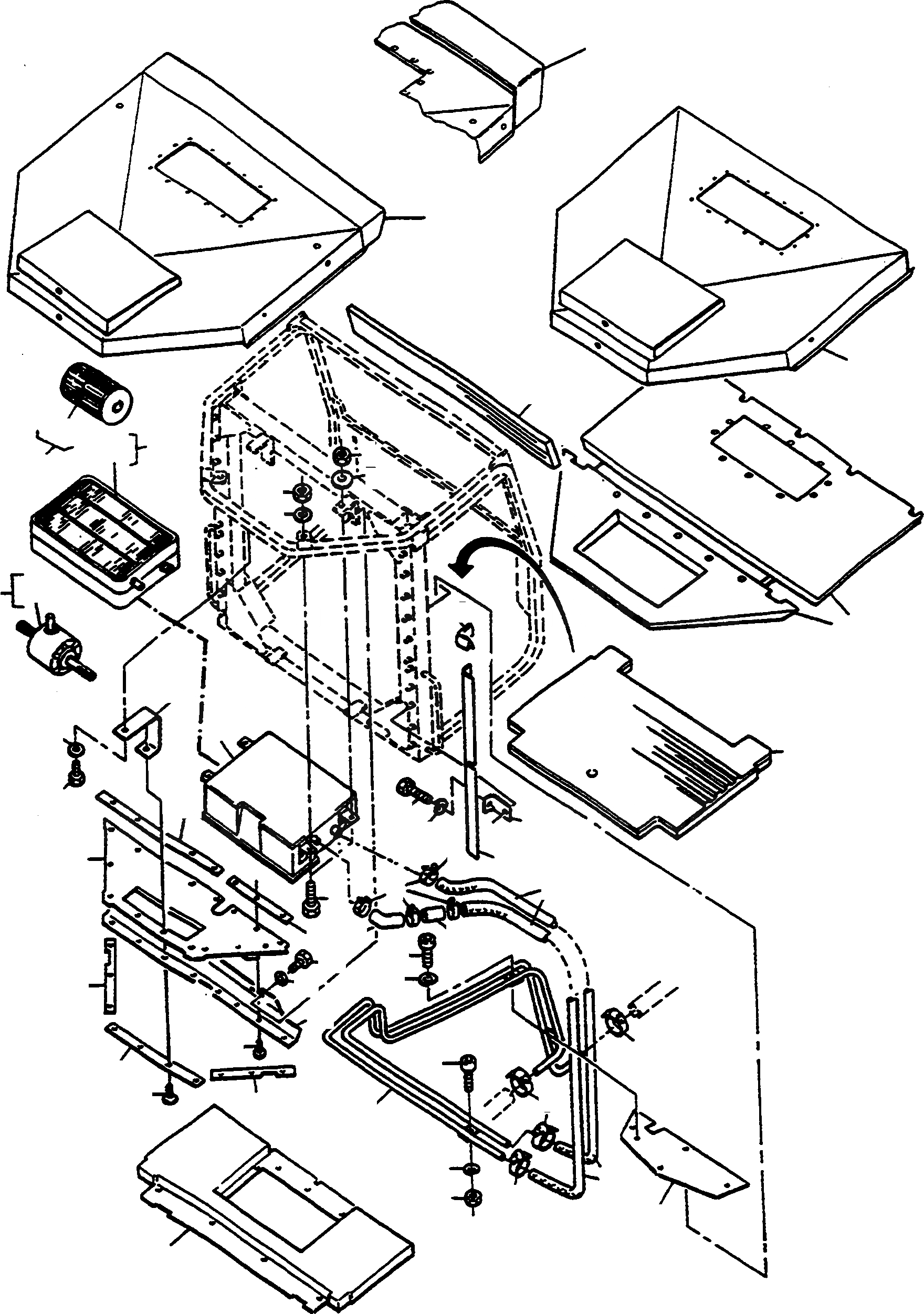 Схема запчастей Komatsu 77C - ДОПОЛН. ОБОГРЕВ. ШАССИ И SUPERSTRUCTURE