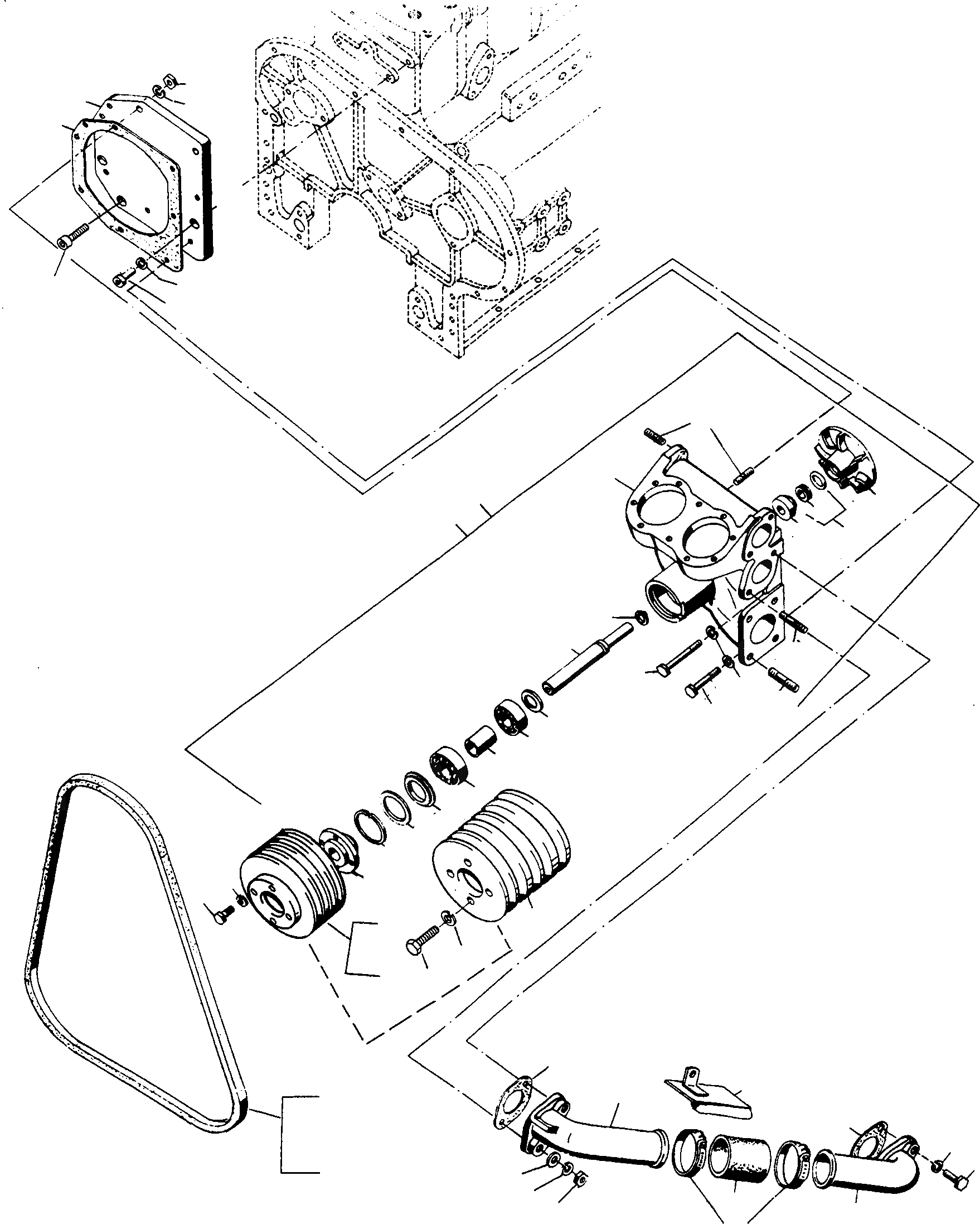 Схема запчастей Komatsu 77C - ВОДЯНАЯ ПОМПА, HANOMAG- ДВИГАТЕЛЬ ДВИГАТЕЛЬ, АКСЕССУАРЫ И ЭЛЕКТРИЧ. СИСТЕМА