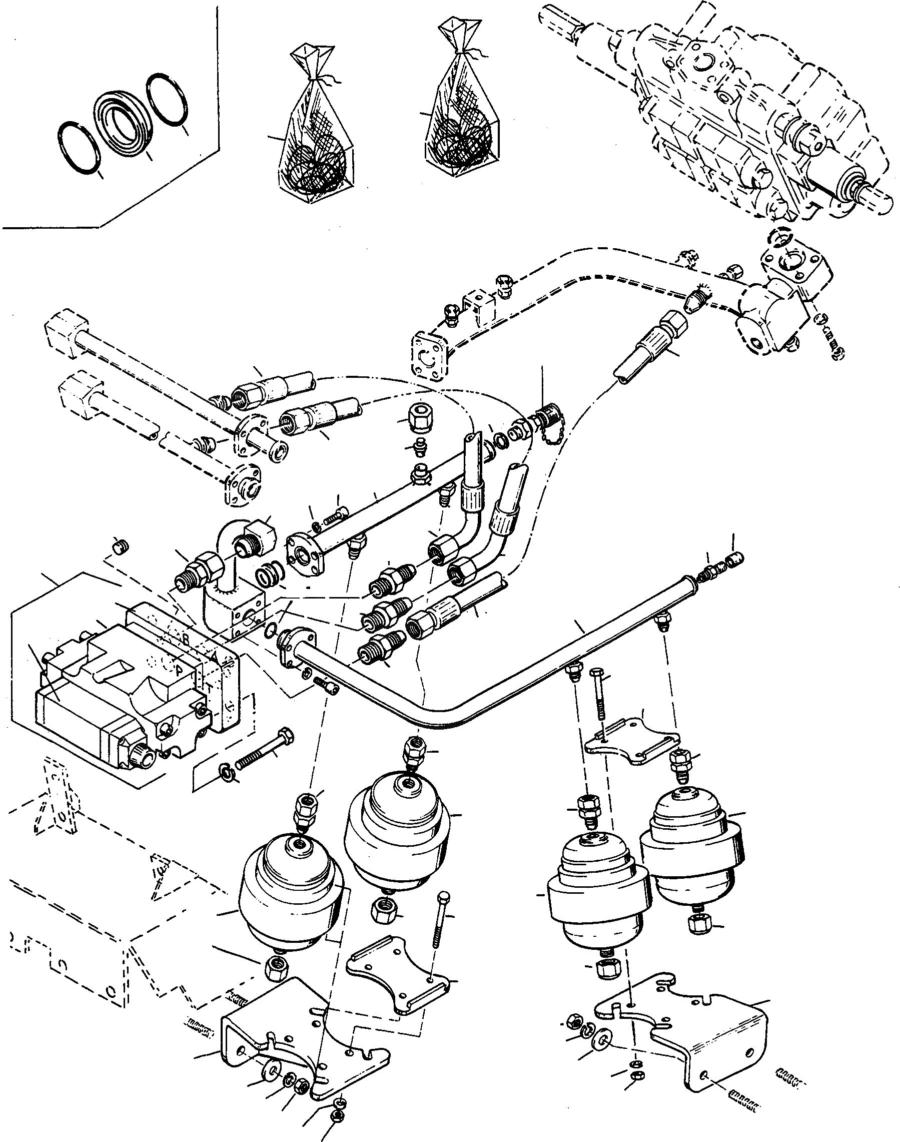 Схема запчастей Komatsu 77C - A.L.S. PRESSURE БАК, СОЛЕНОИДНЫЙ КЛАПАН И PIPES ОБОРУД-Е